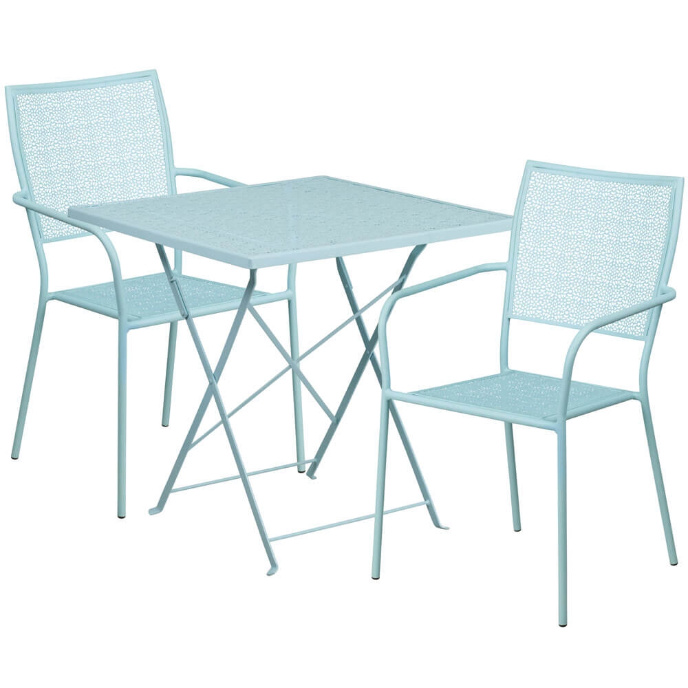 Bistro table set CUB CO 28SQF 02CHR2 SKY GG F