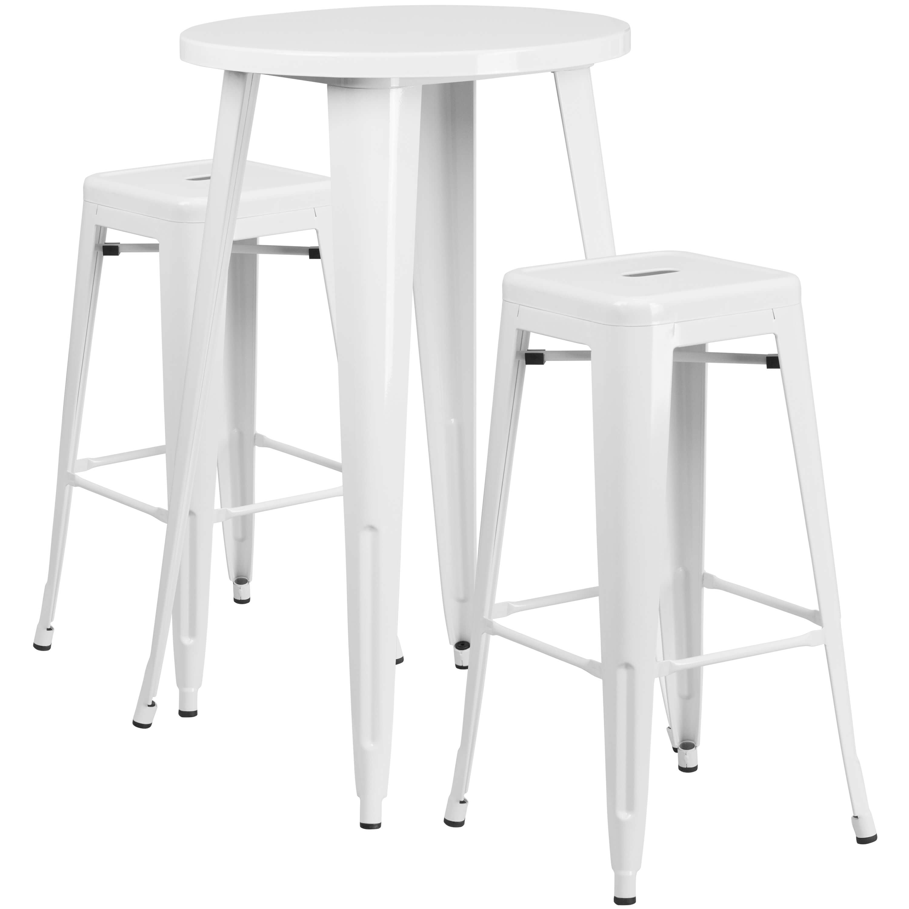 High top table set CUB CH 51080BH 2 30SQST WH GG FLA