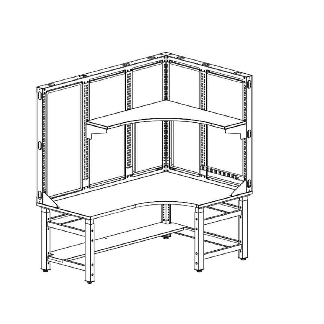 Industrial workbench adjustable workbench