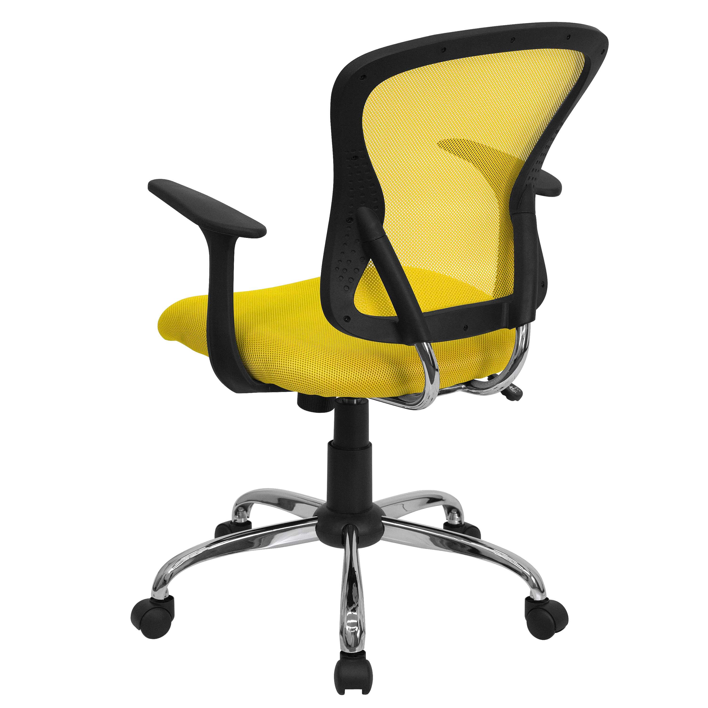 Mesh office chair rear view