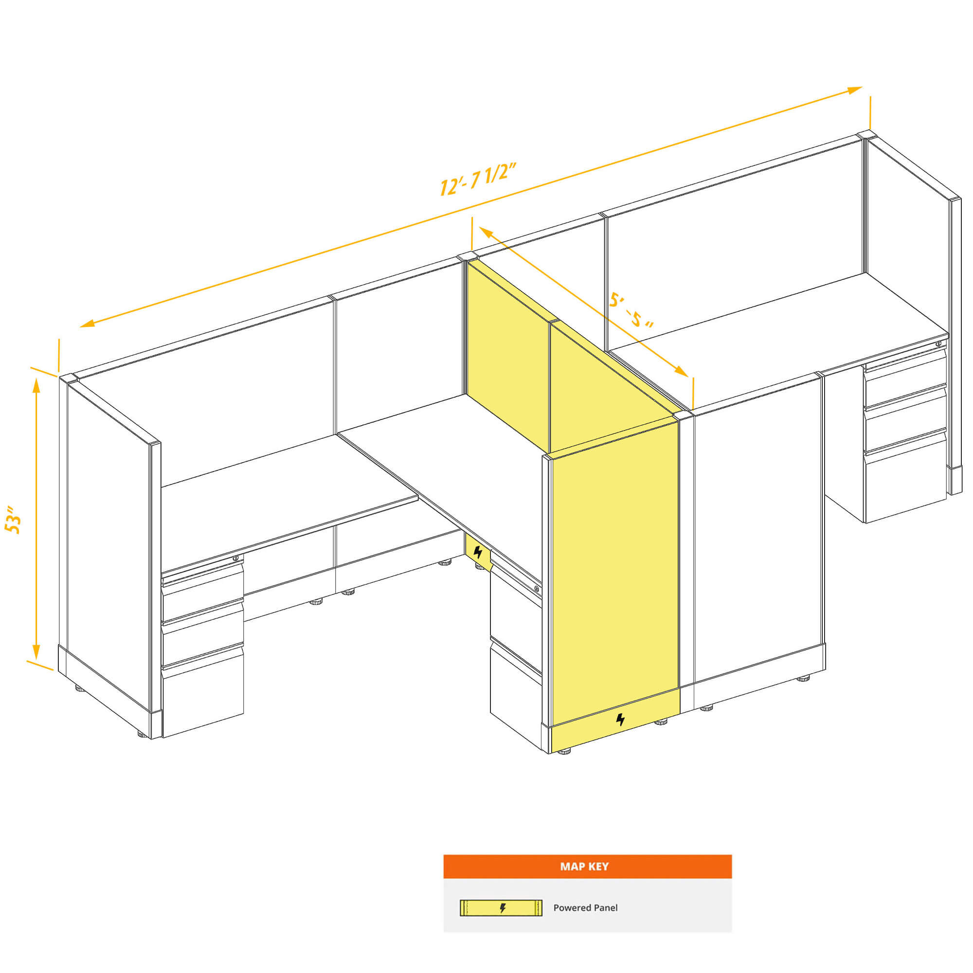 Modular furniture CUB 2a 53 P 56 PSO