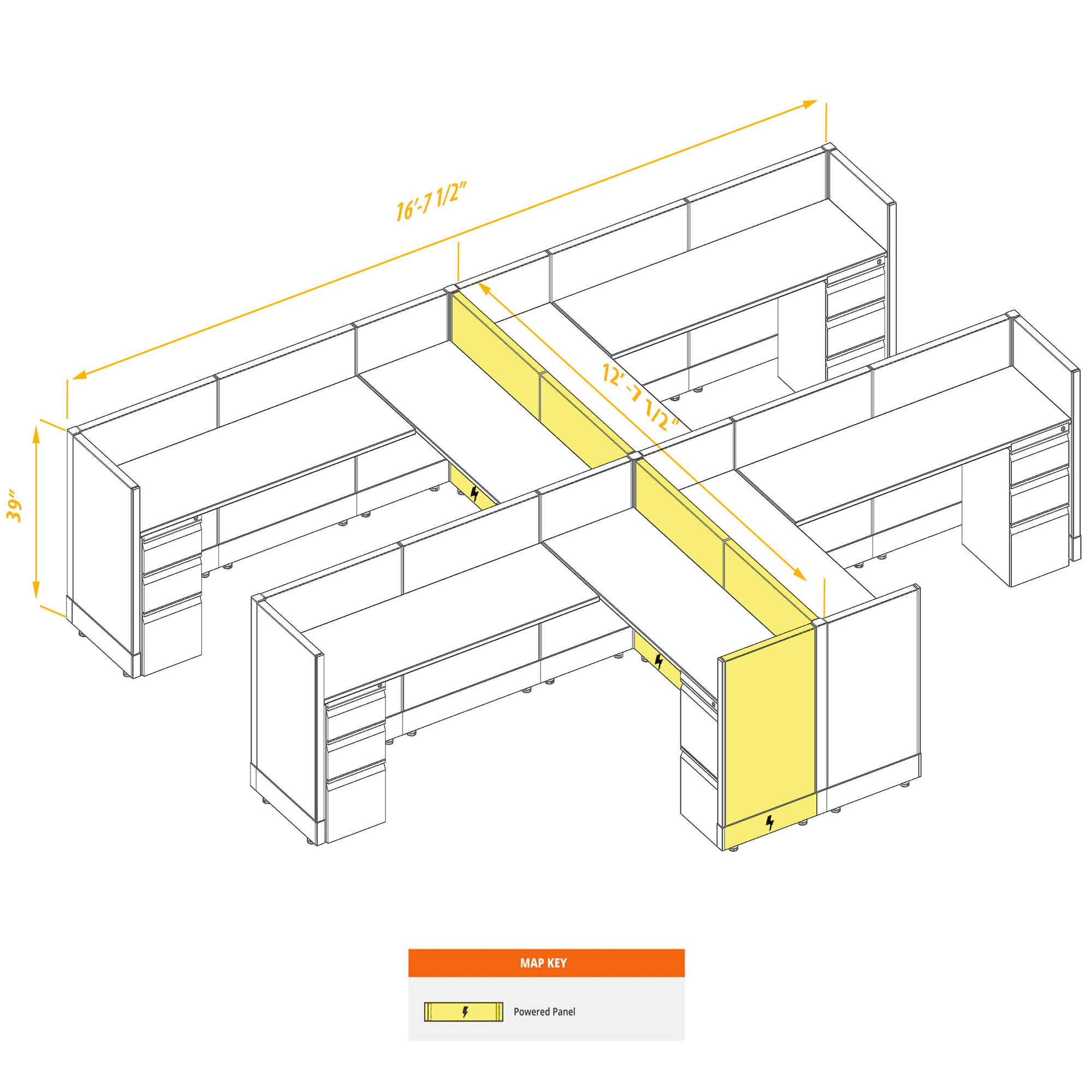 Modular furniture CUB 4 39 P 68 PSO