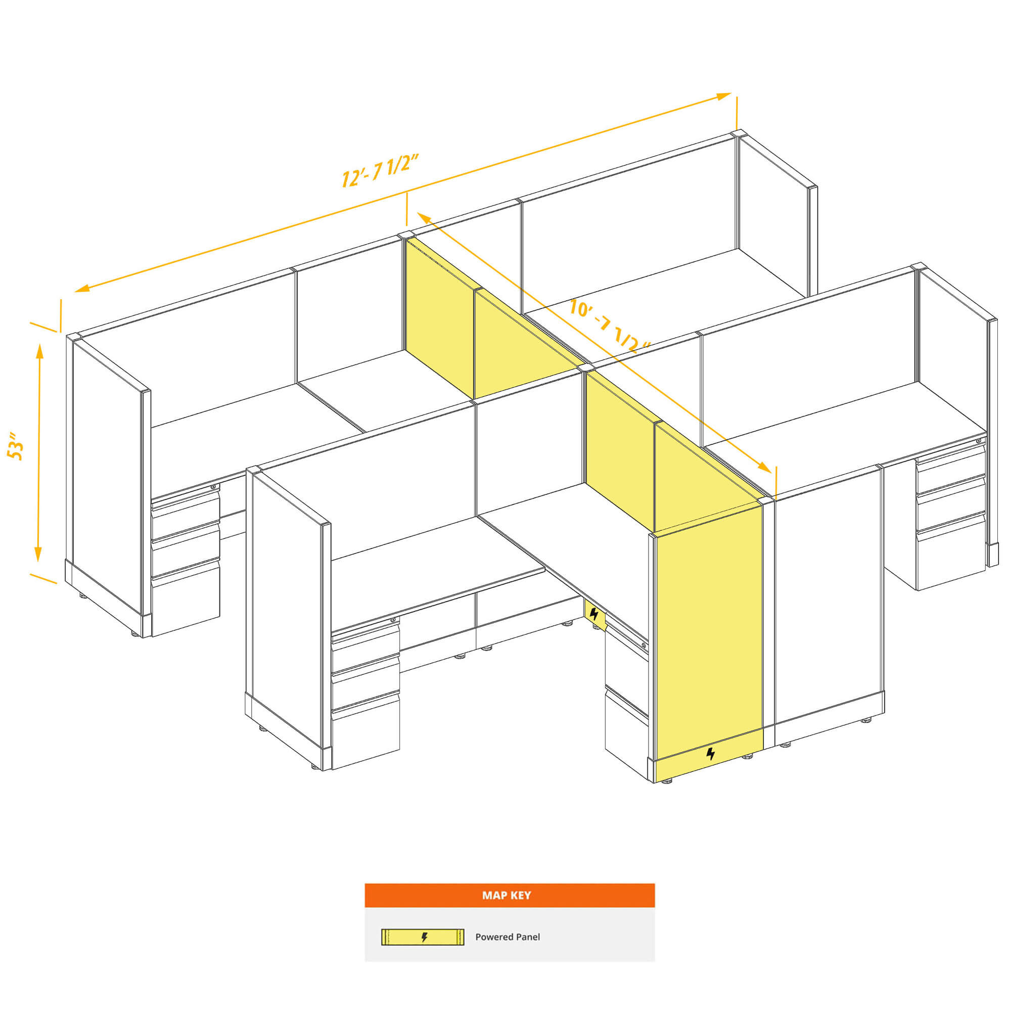 Modular furniture CUB 4 53 P 56 PSO