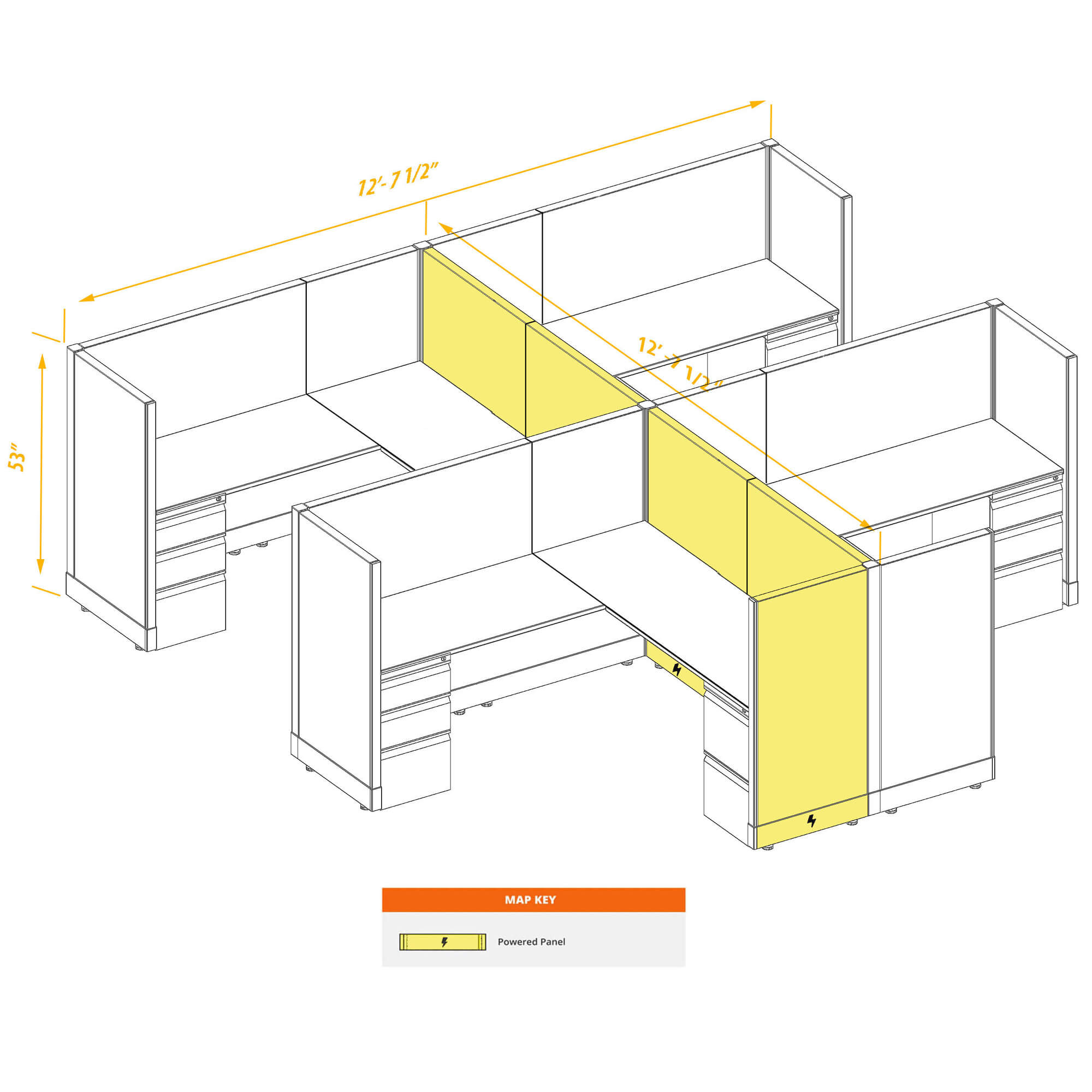 Modular furniture CUB 4 53 P 66 PSO