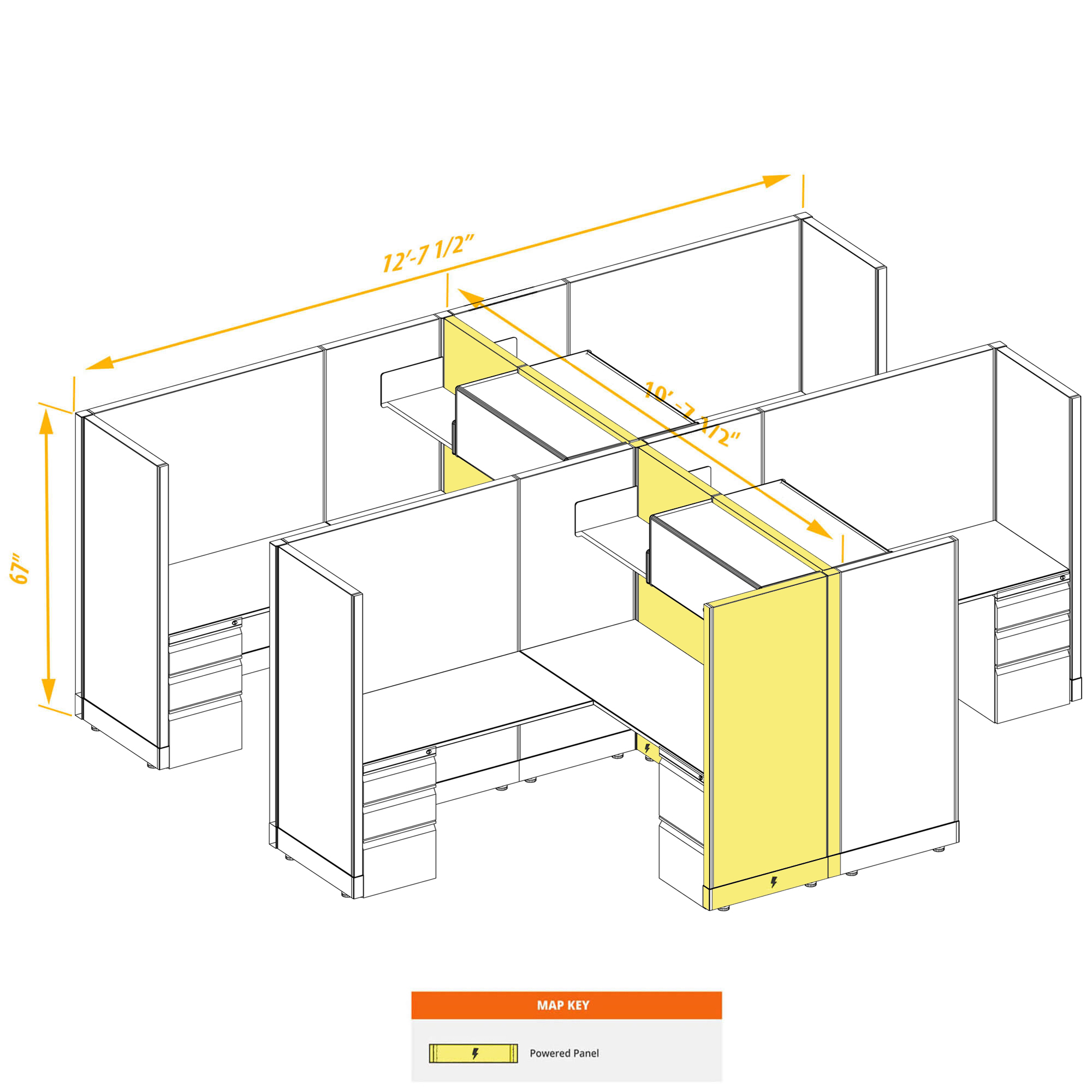 Modular furniture CUB 4 67 P 56 PSO 1