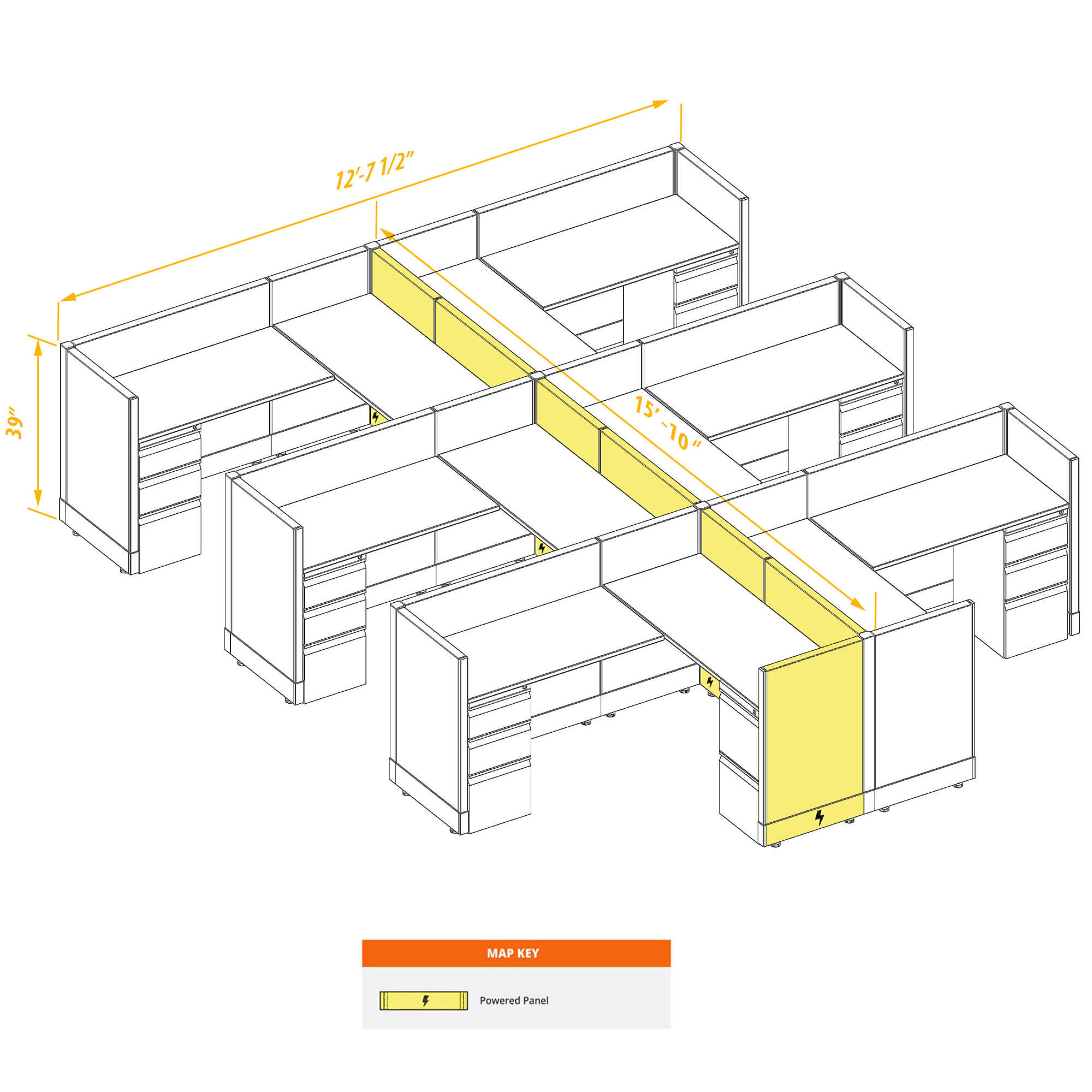 Modular furniture CUB 6 39 P 56 PSO