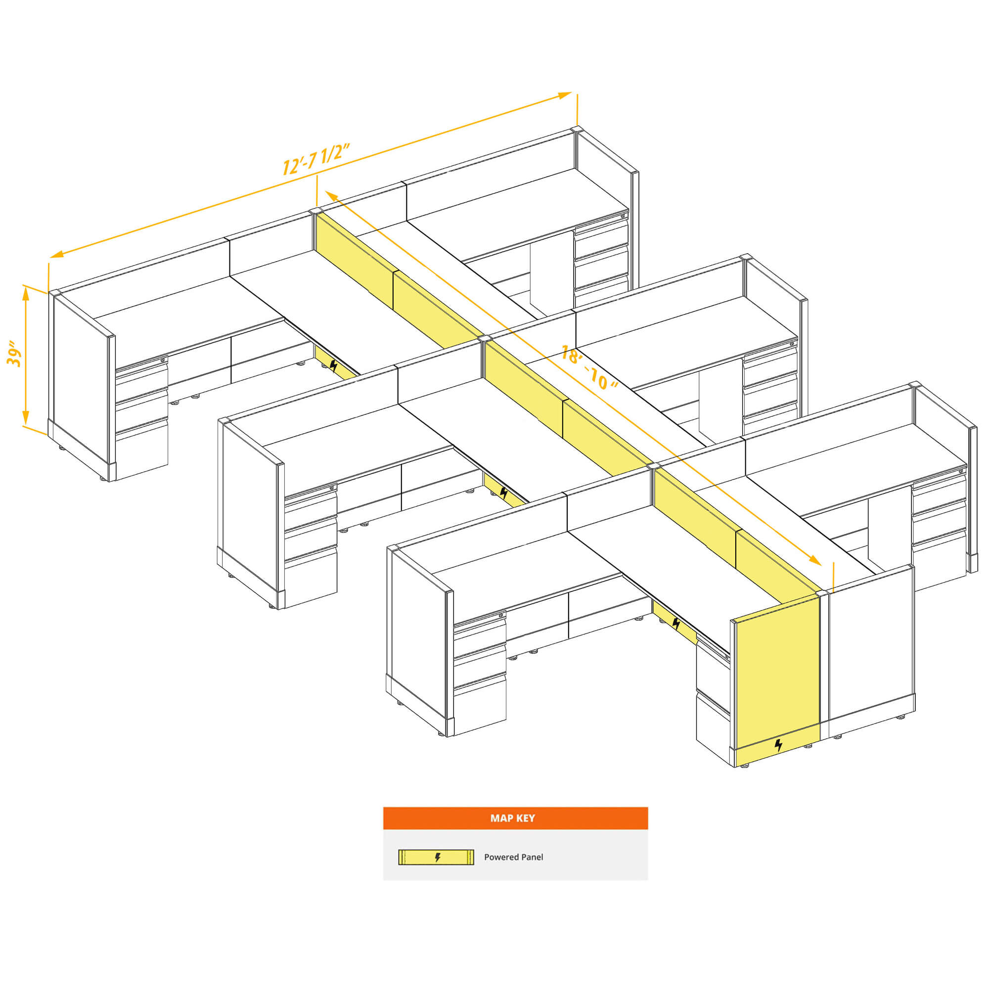 Modular furniture CUB 6 39 P 66 PSO