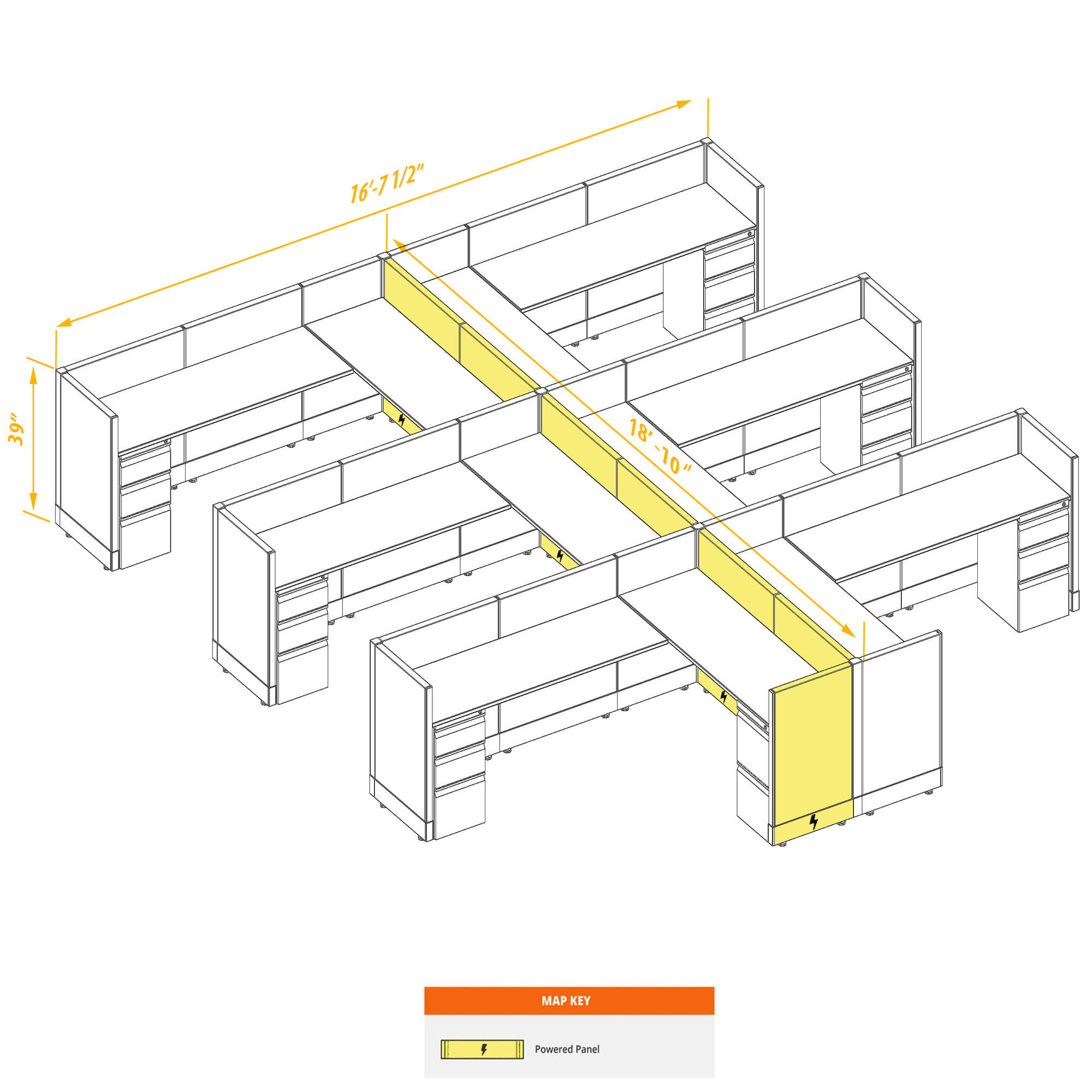 Modular furniture CUB 6 39 P 68 PSO