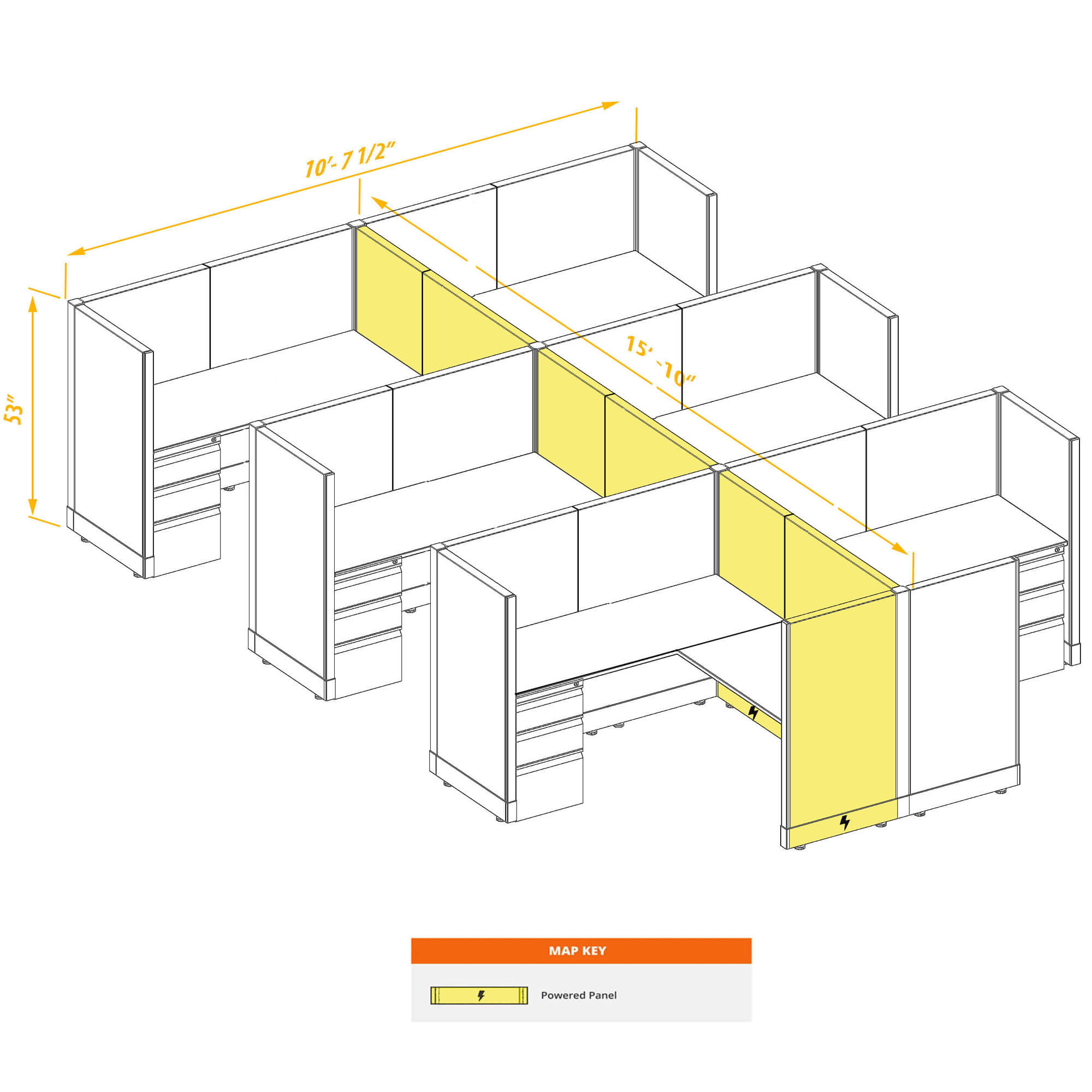 Modular furniture CUB 6 53 P 55 PSO