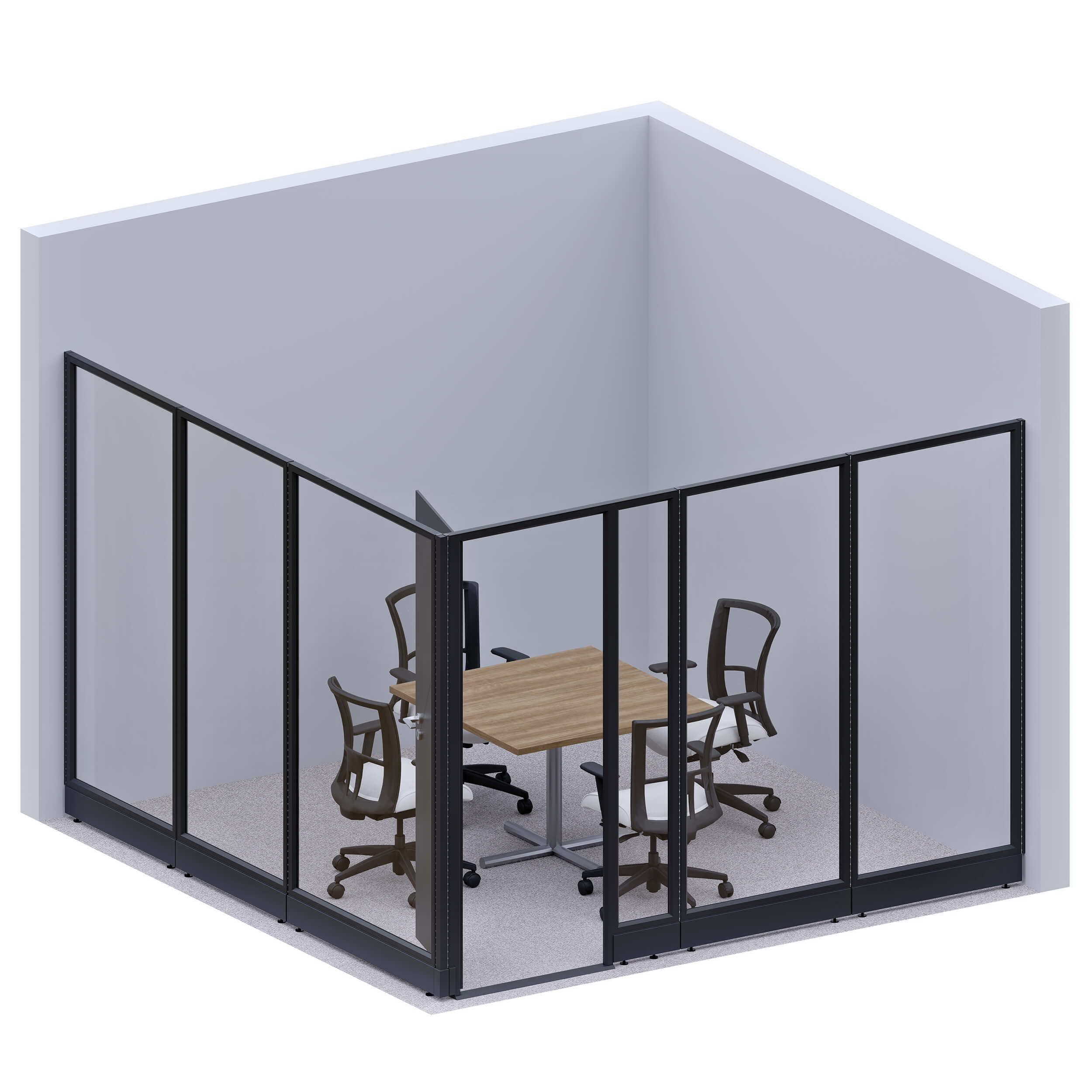 Office walls glass wall conference room 85h l shape