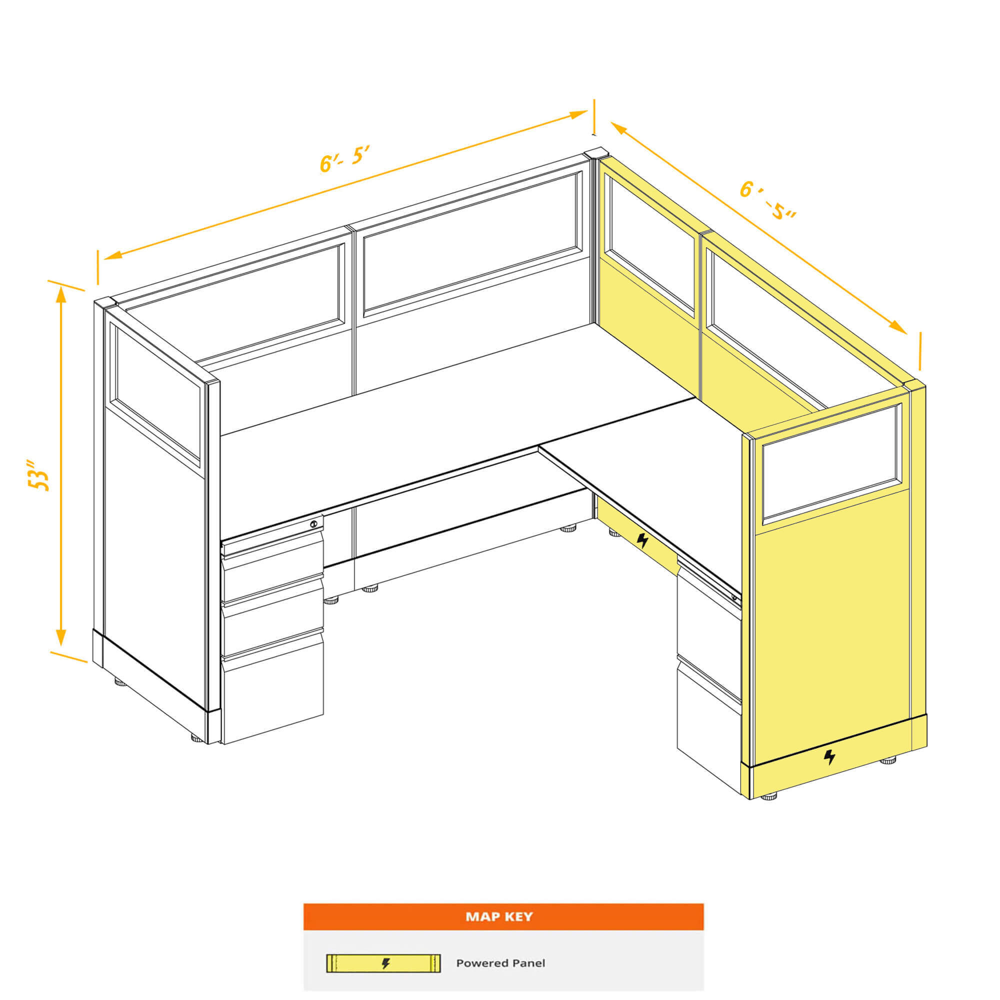 Office workstations CUB 1 53 66 G A P PSO