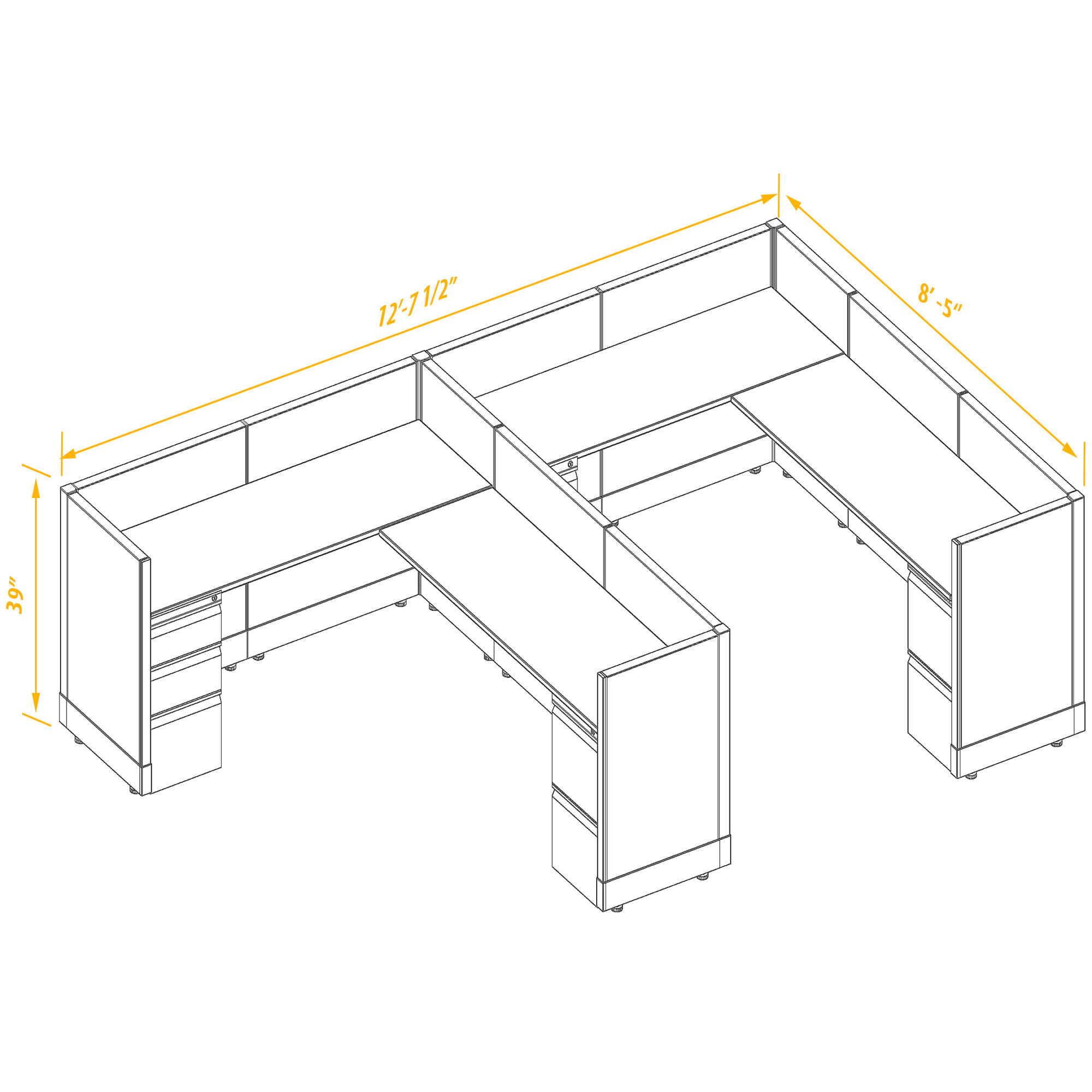 Office workstations CUB 2 39 68 PSO