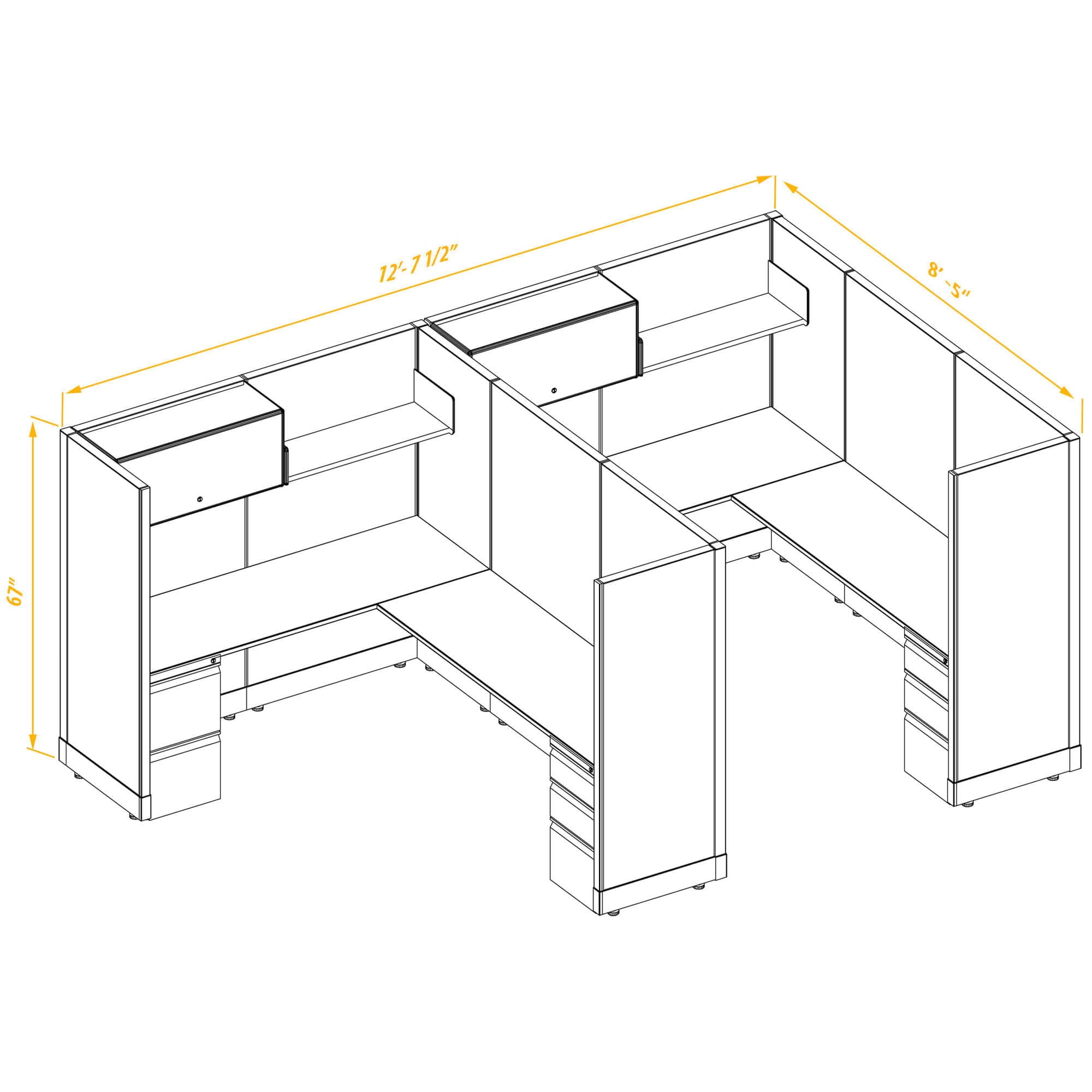 Office workstations CUB 2 67 68 PSO 1