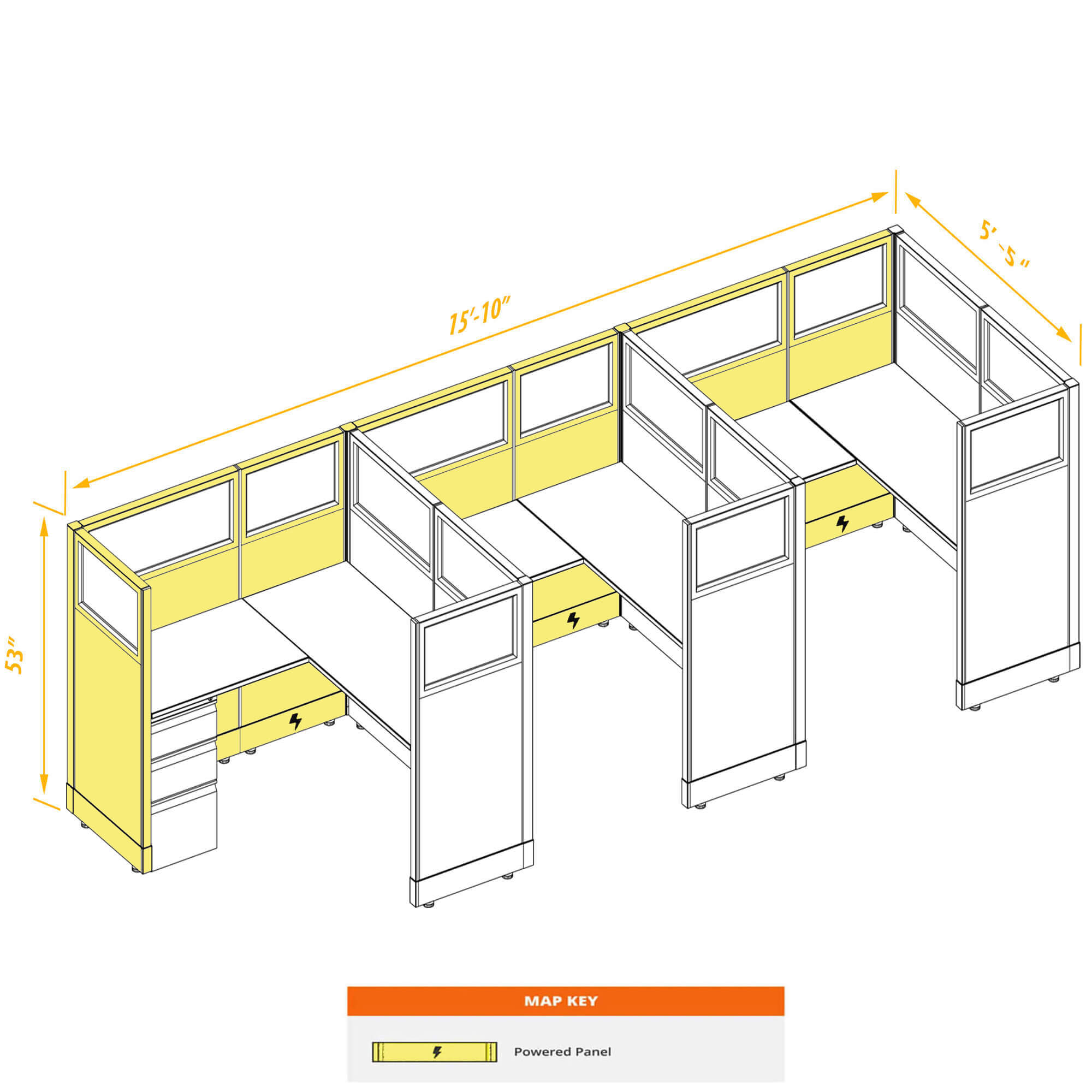 Office workstations CUB 3 53 55 G A P PSO