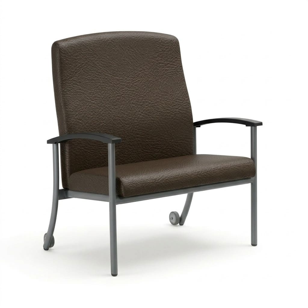 Chair with wheels high back espresso
