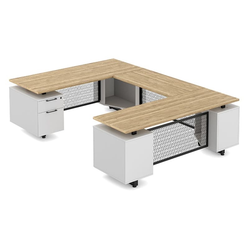 Desk U Shape aspen top 2
