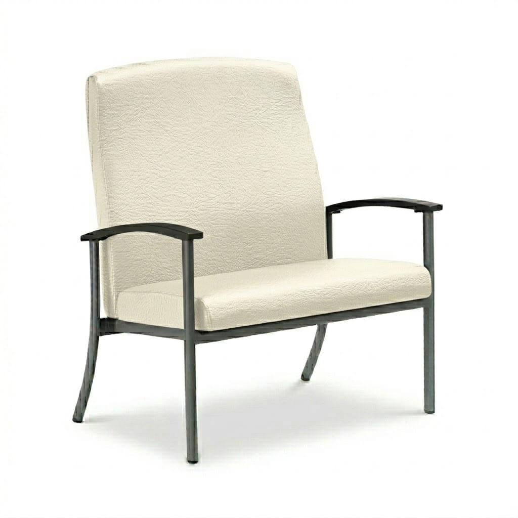 Extra wide chair high back white