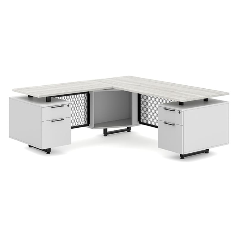 L shape office desk silver birch top L shape office desk silver birch top