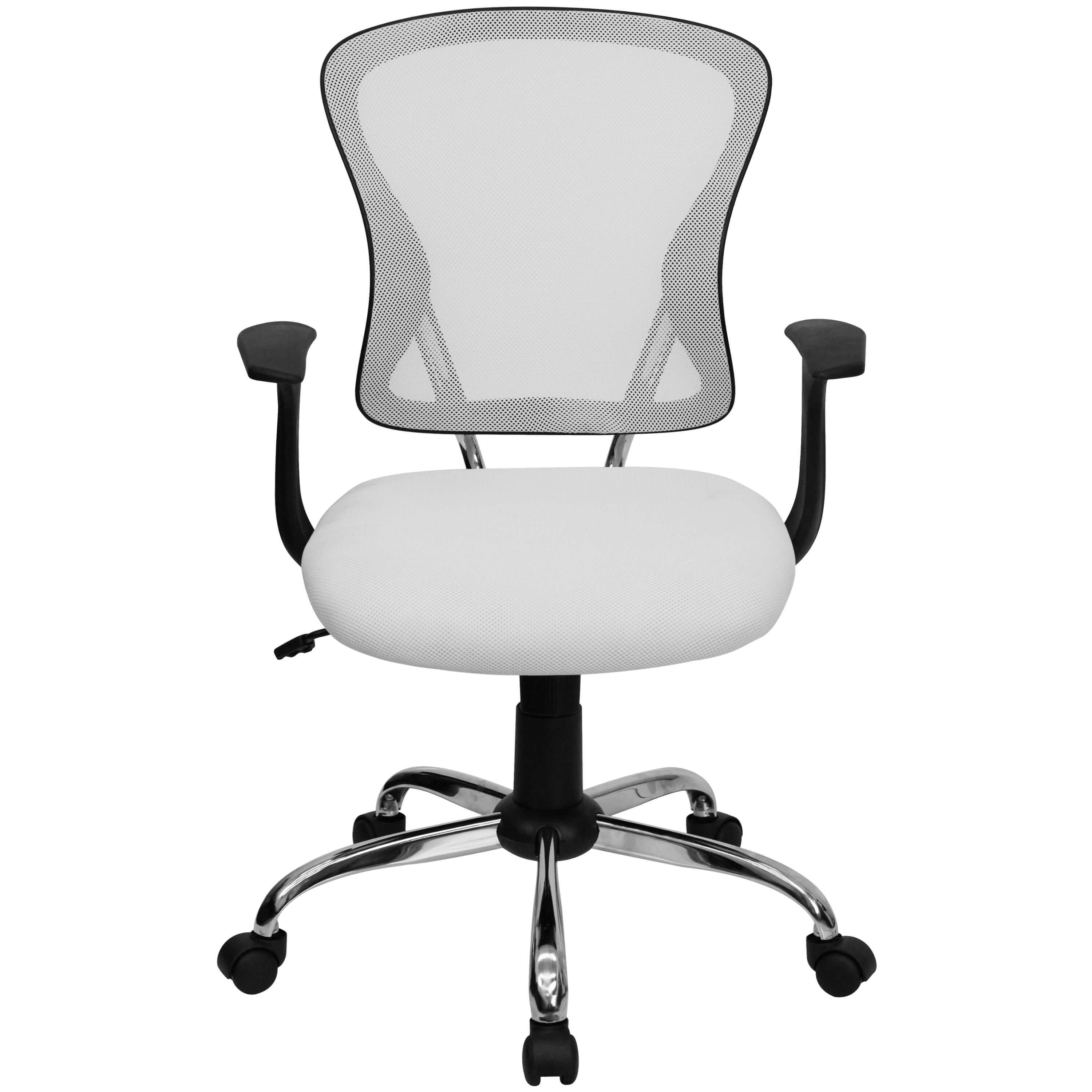 Colorful desk chairs CUB H 8369F WHT GG FLA