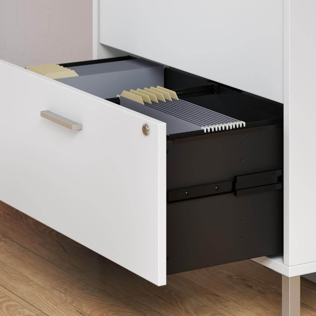 Gramor office desk bookcase drawer