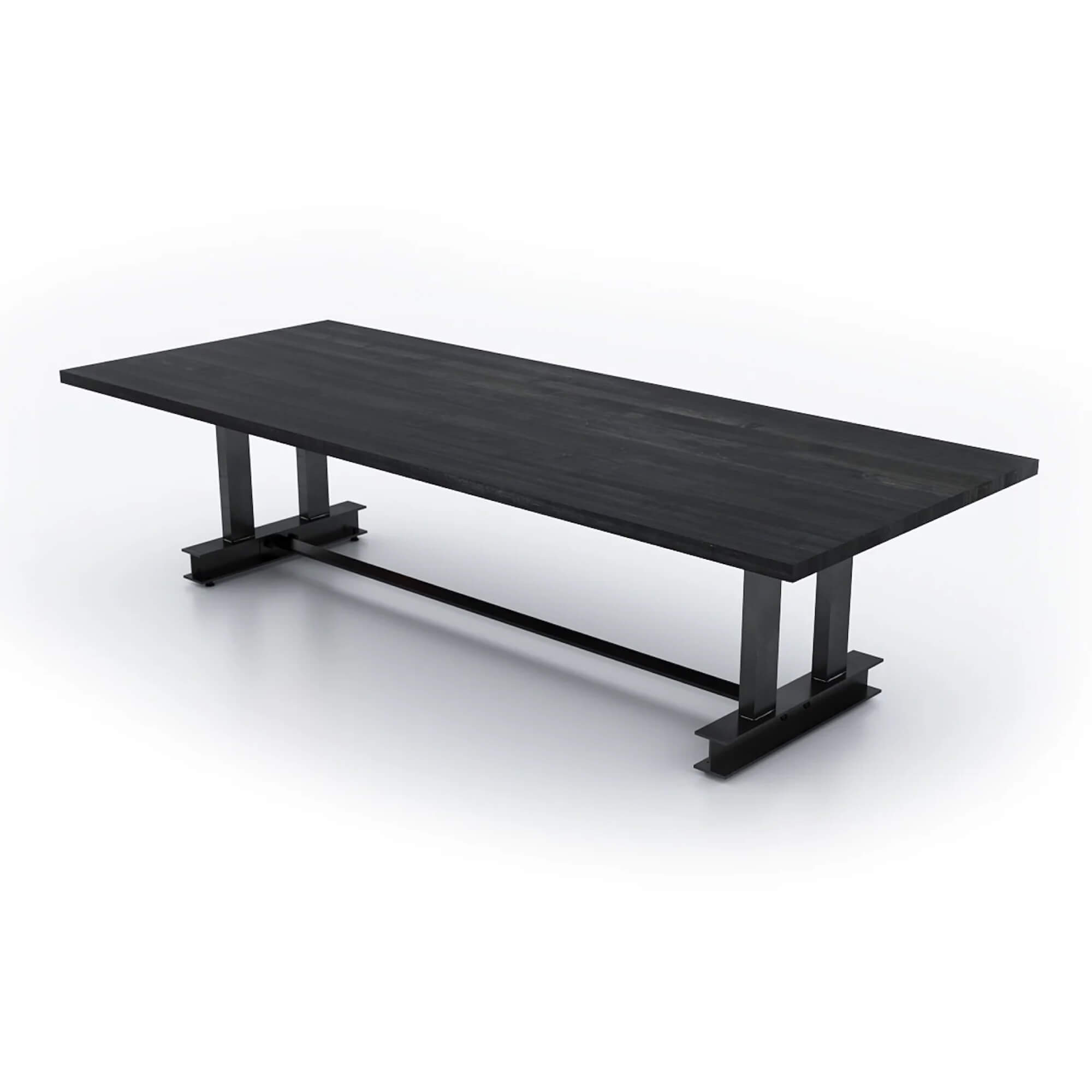 Conference room tables conference table id2 industrial conference table view ebony