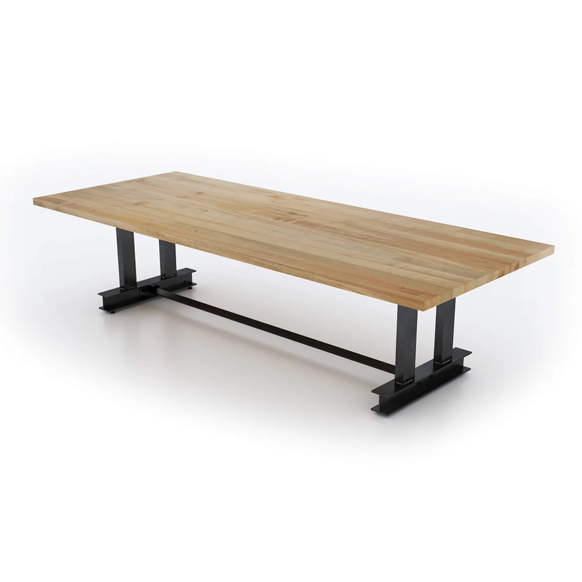 Conference room tables conference table id2 industrial conference table view natural