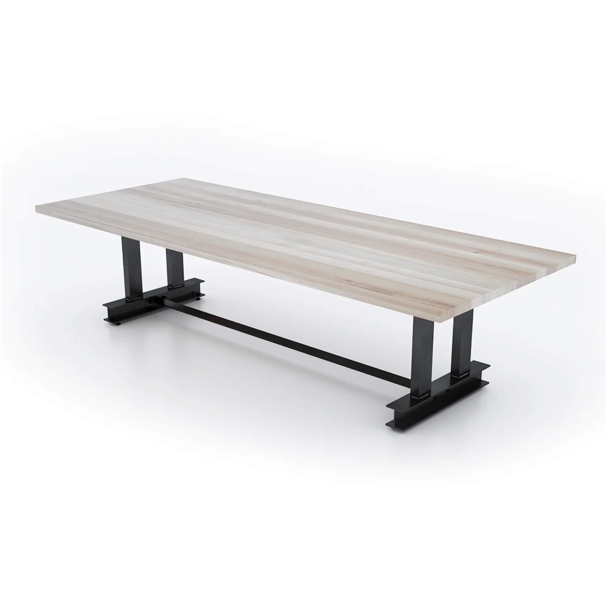 Conference room tables conference table id2 industrial conference table view white wash