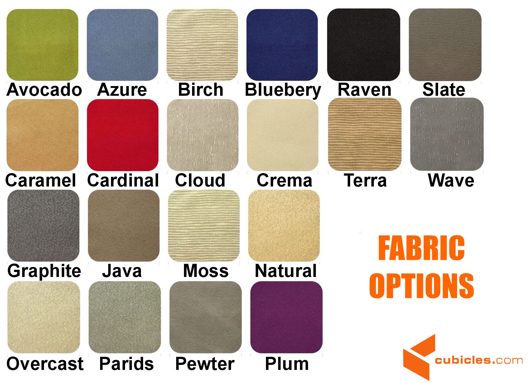 Desk dividers fabric color options 24H
