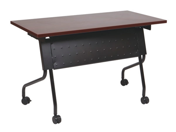 Folding training table 48x18 mahogany black