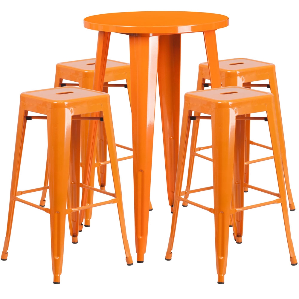 High top table set CUB CH 51080BH 4 30SQST OR GG FLA