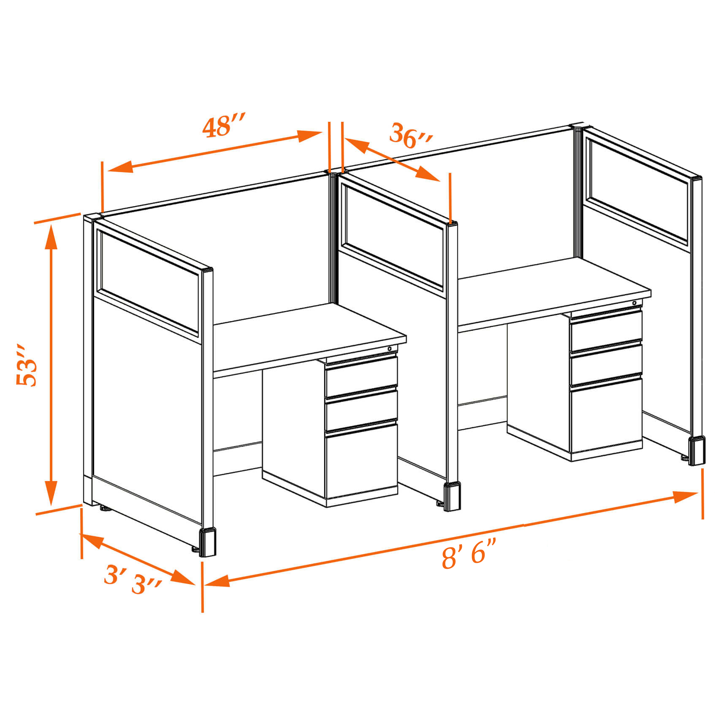 Hoteling workstations 53HGU 34 2PI