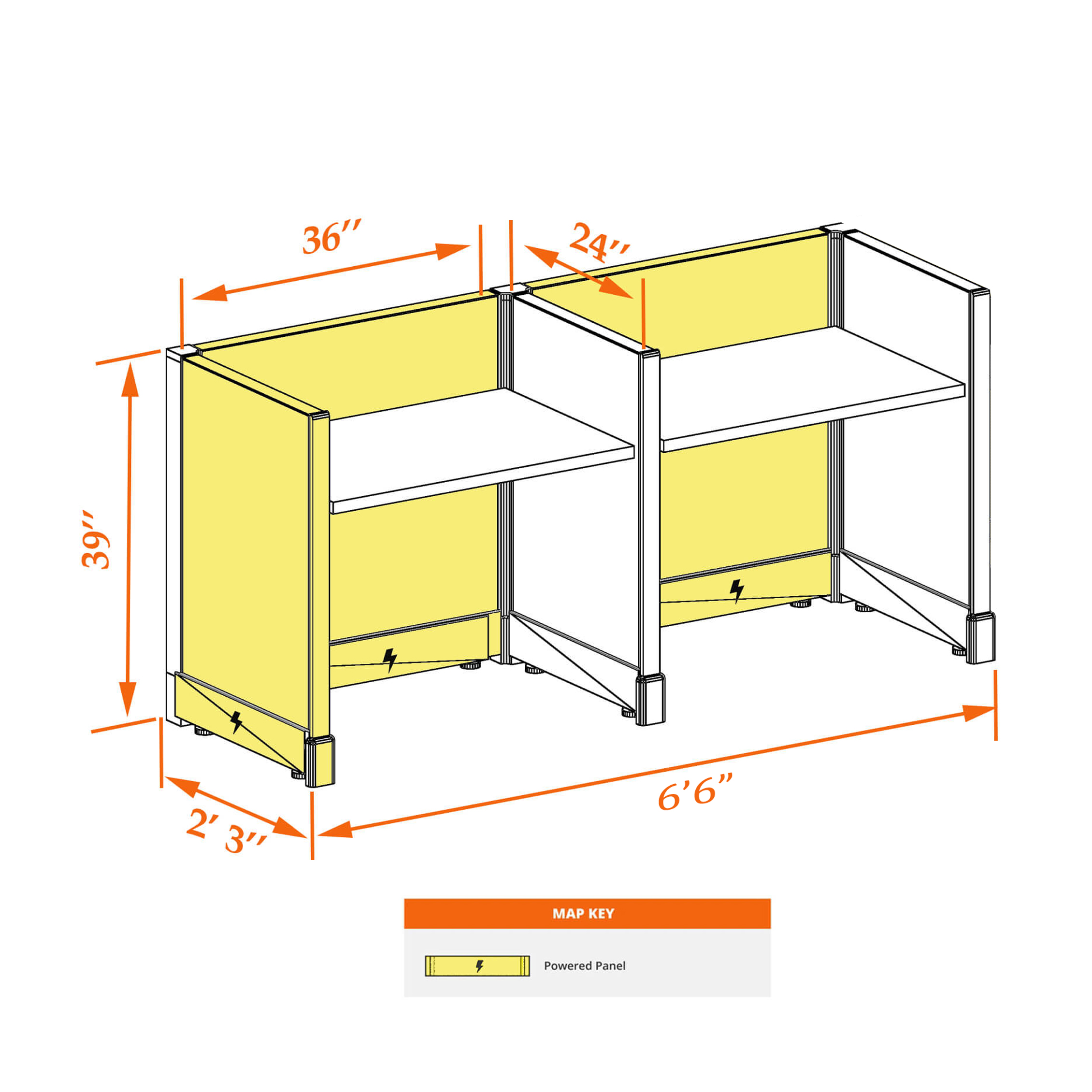 Small cubicles 39HP 23 2PI