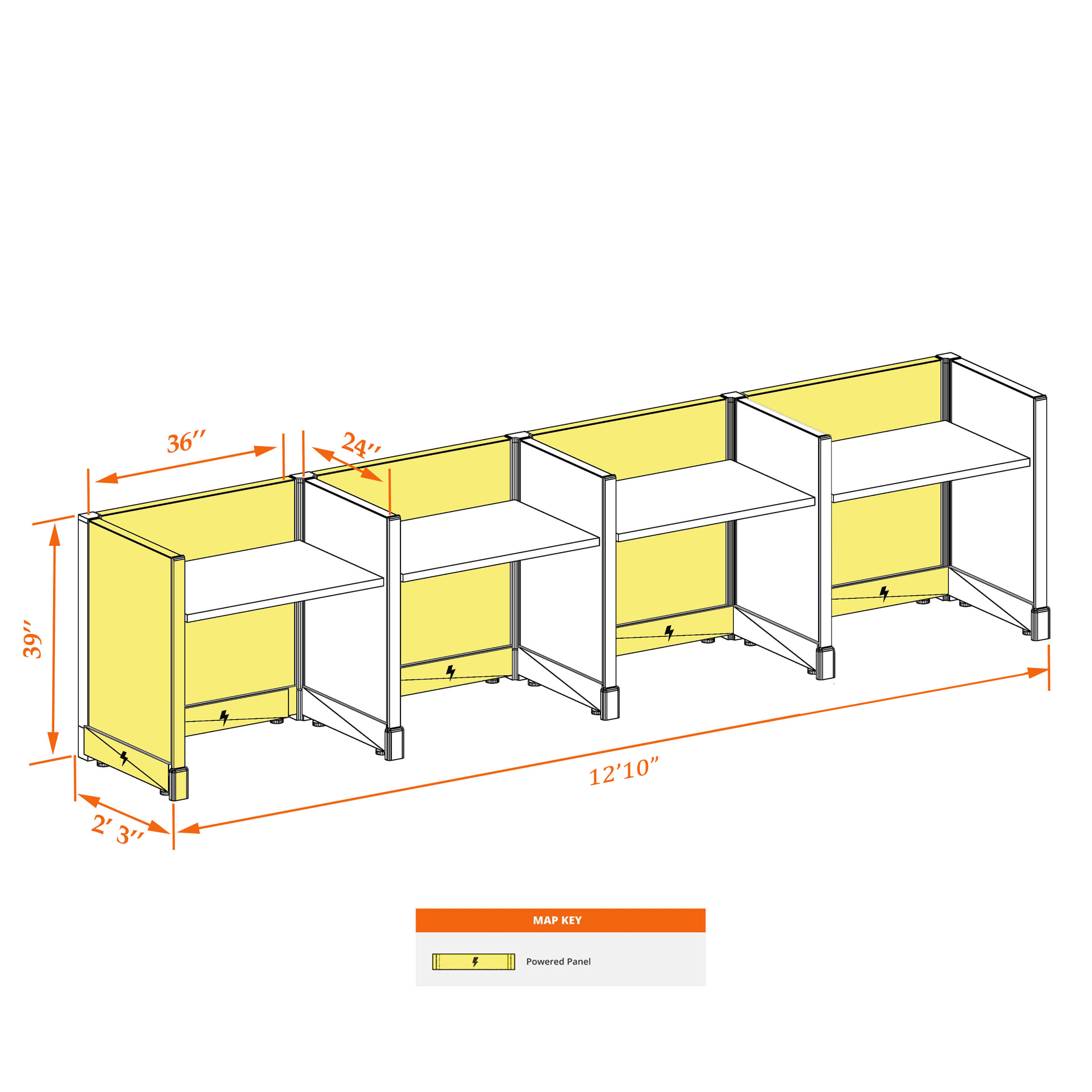 Small cubicles 39HP 23 4PI 1