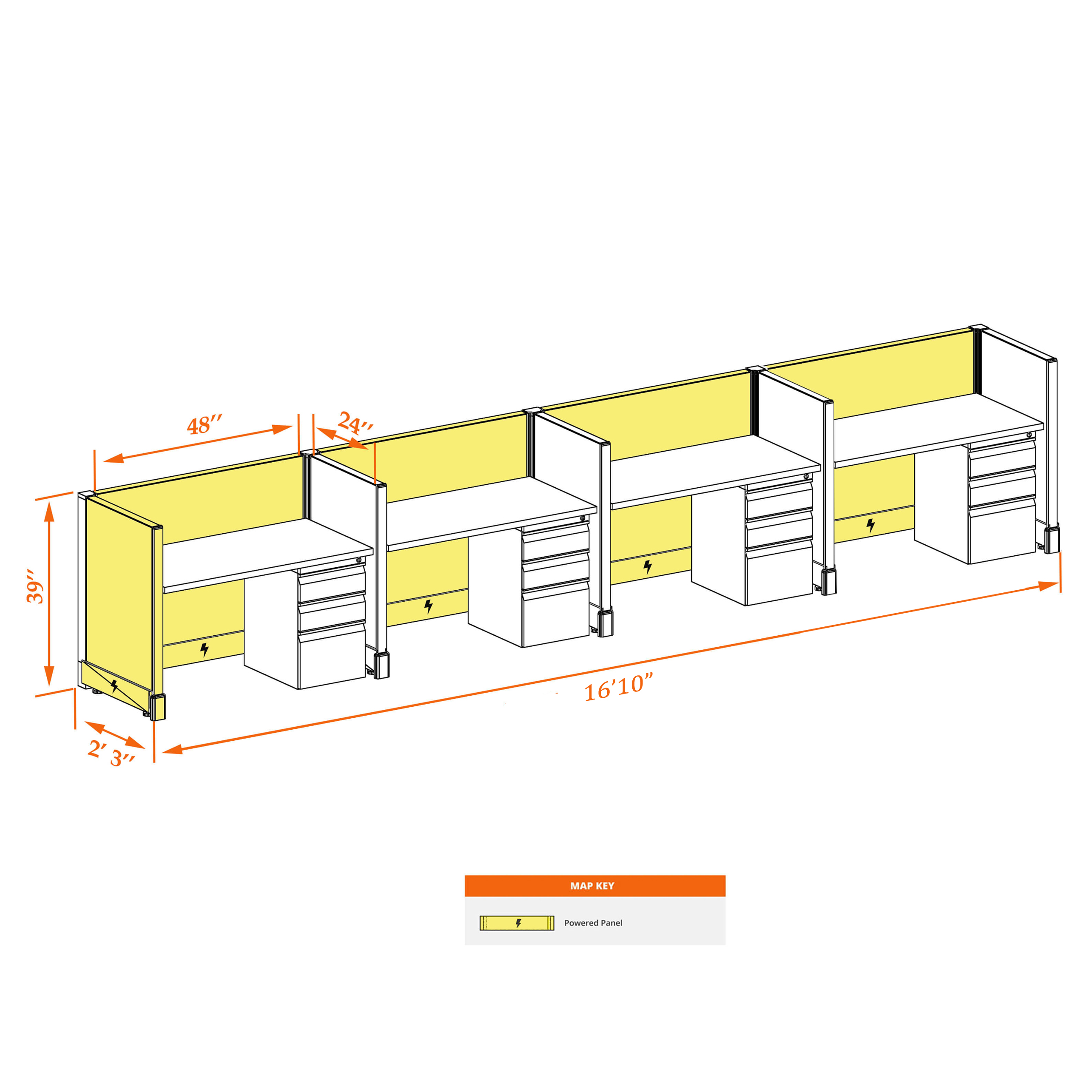 Small cubicles 39HP 24 4PI 1