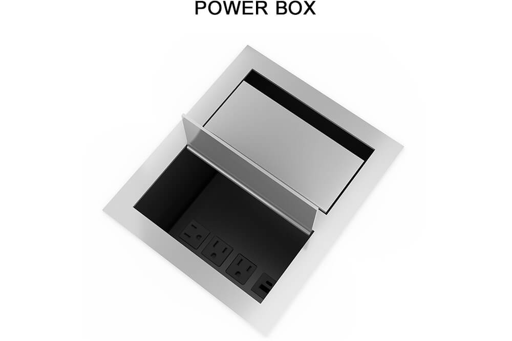 Meetings conference table for 10 power box