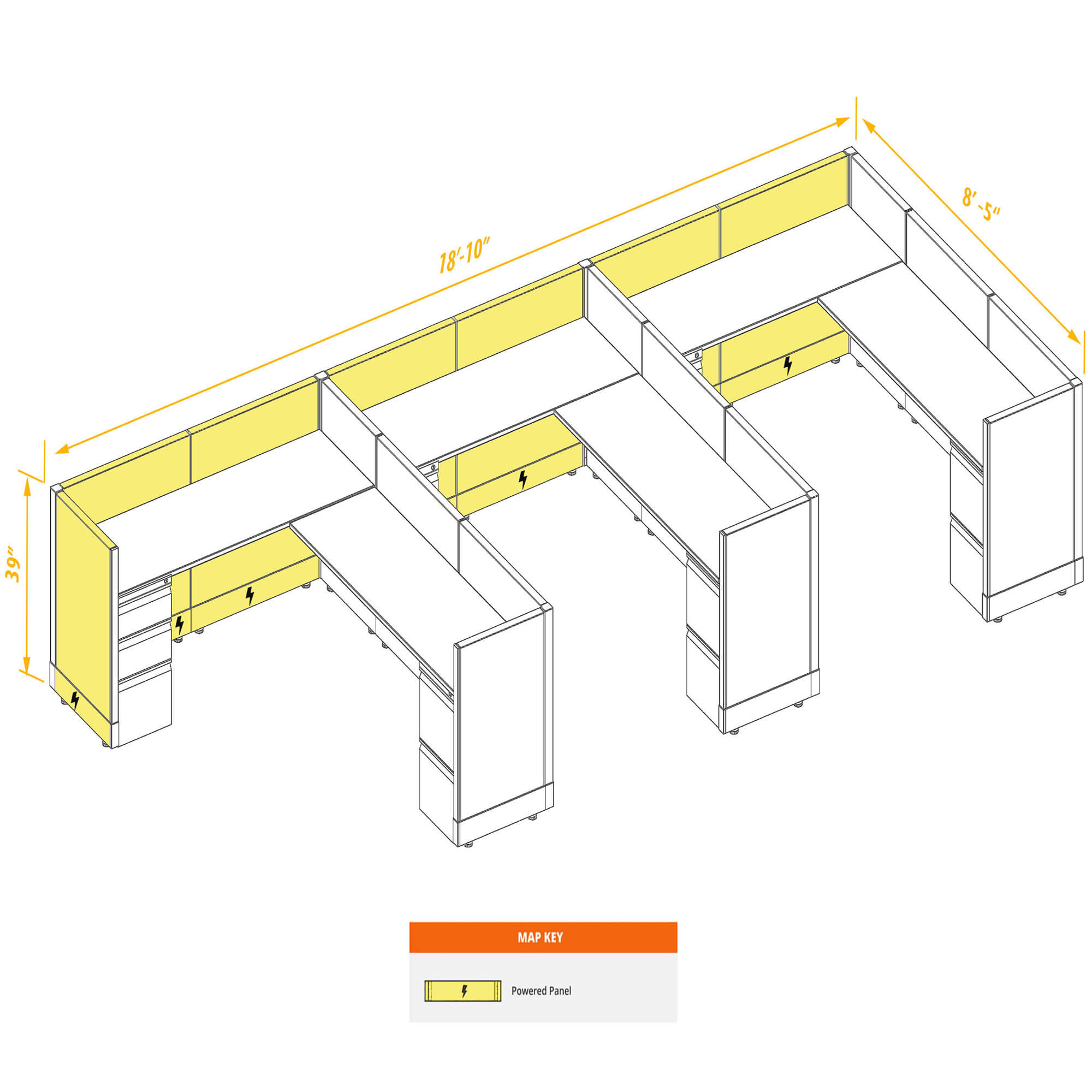 Modular furniture CUB 3 39 P 68 PSO