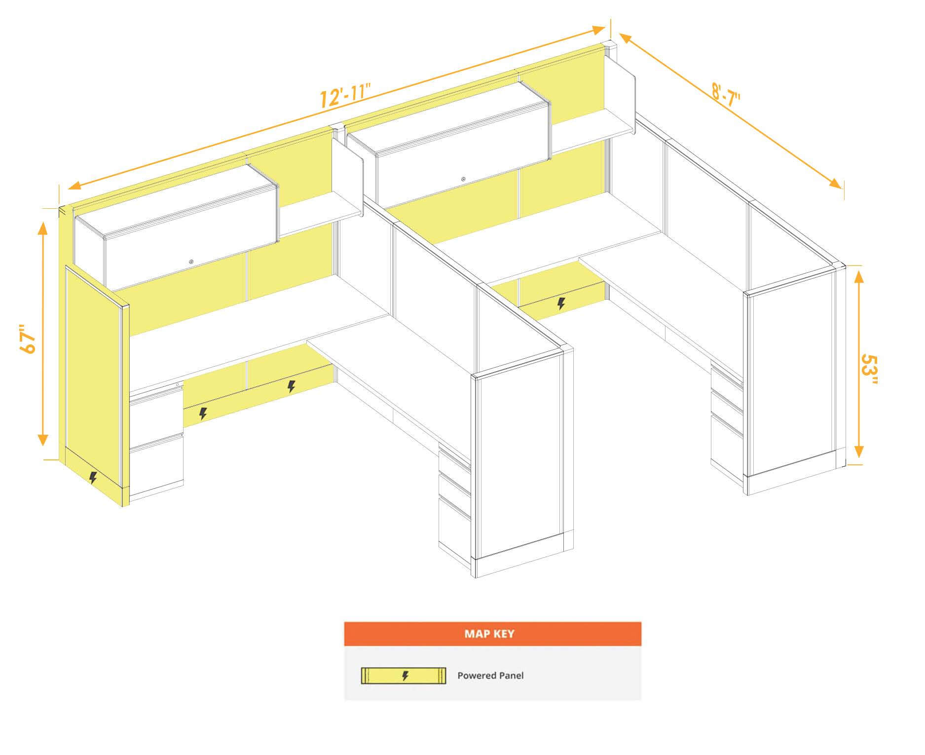 Modular furniture CUB 2 53 67 P 68 PSO2