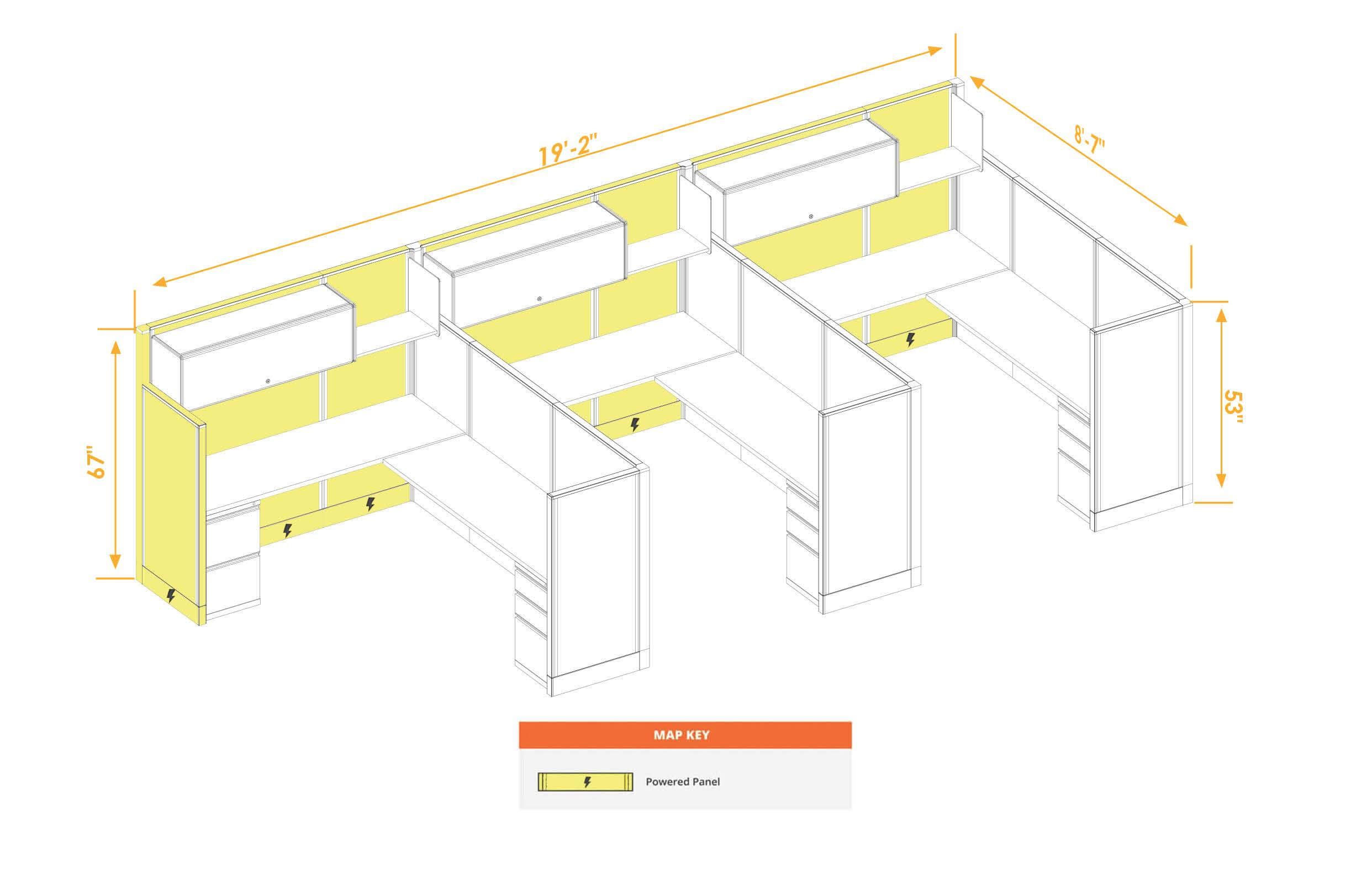 Modular furniture CUB 3 53 67 P 68 PSO2