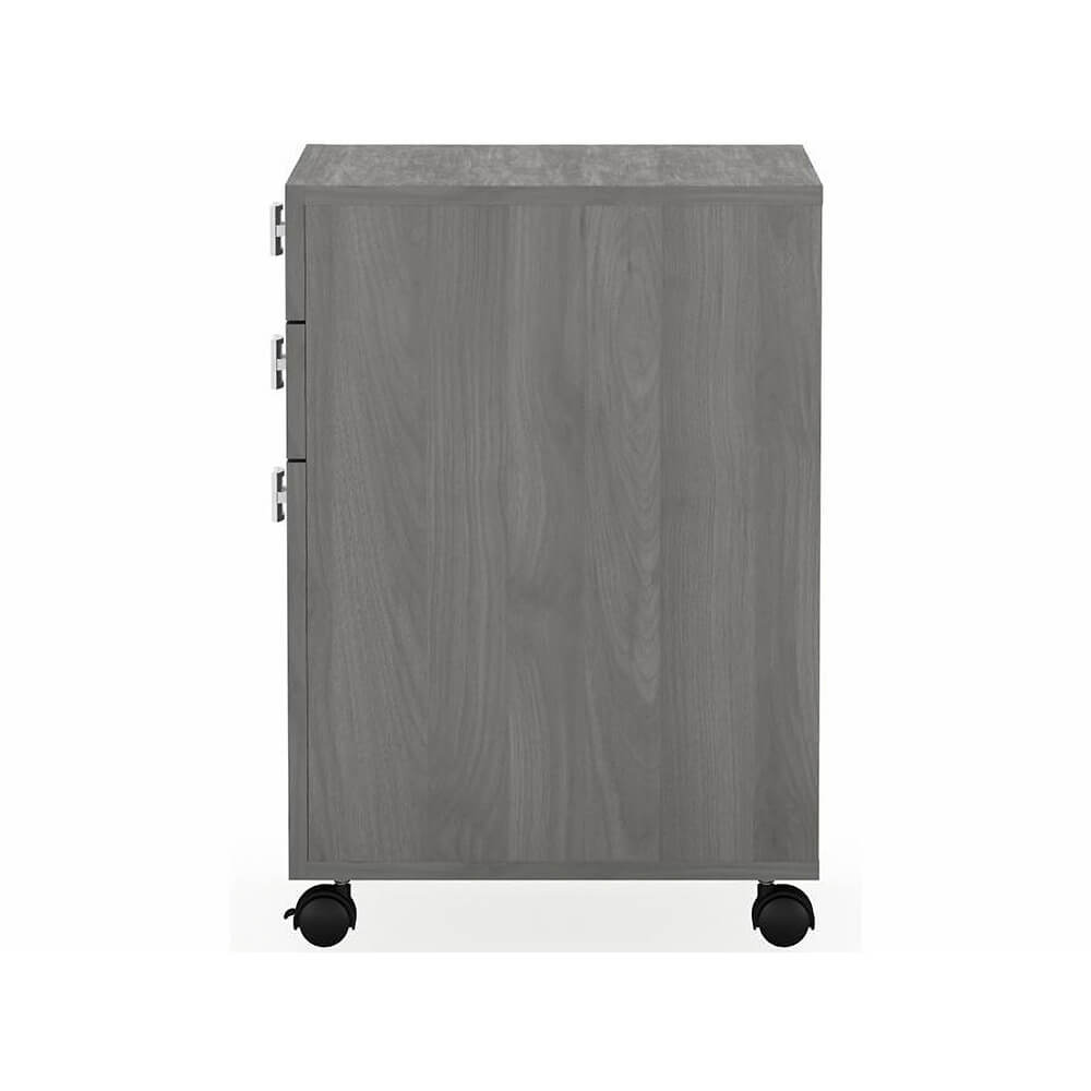 Clarity mobile pedestal 3 drawer side