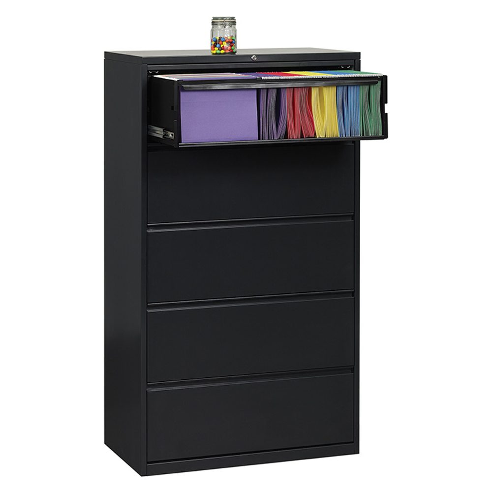 Modern file cabinet recessed door