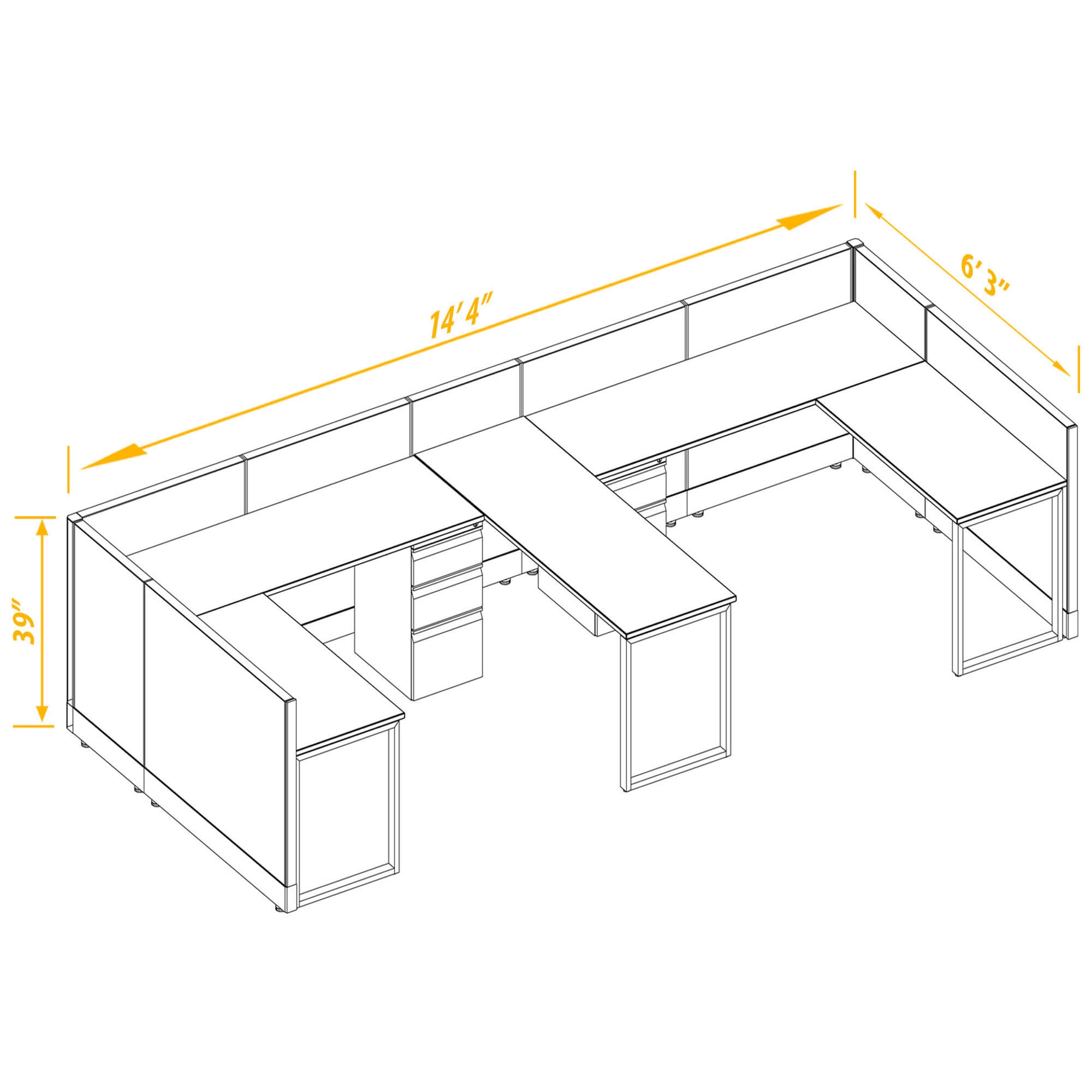 Office workstations CUB 2 39 66 BP PSO