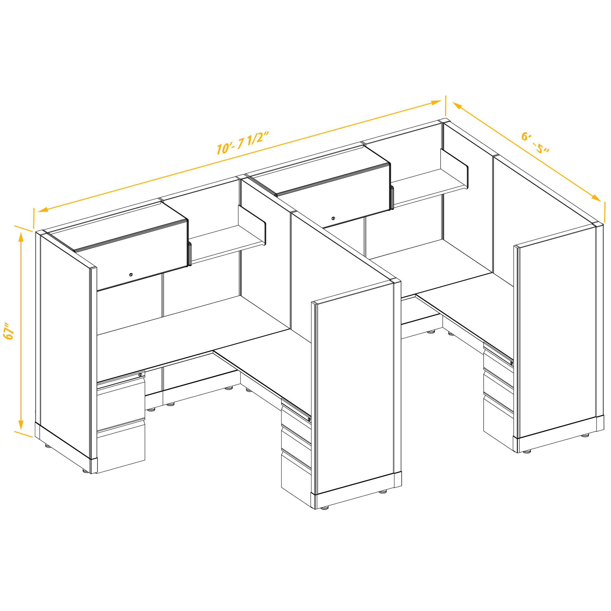 Office workstations CUB 2 67 56 PSO 1