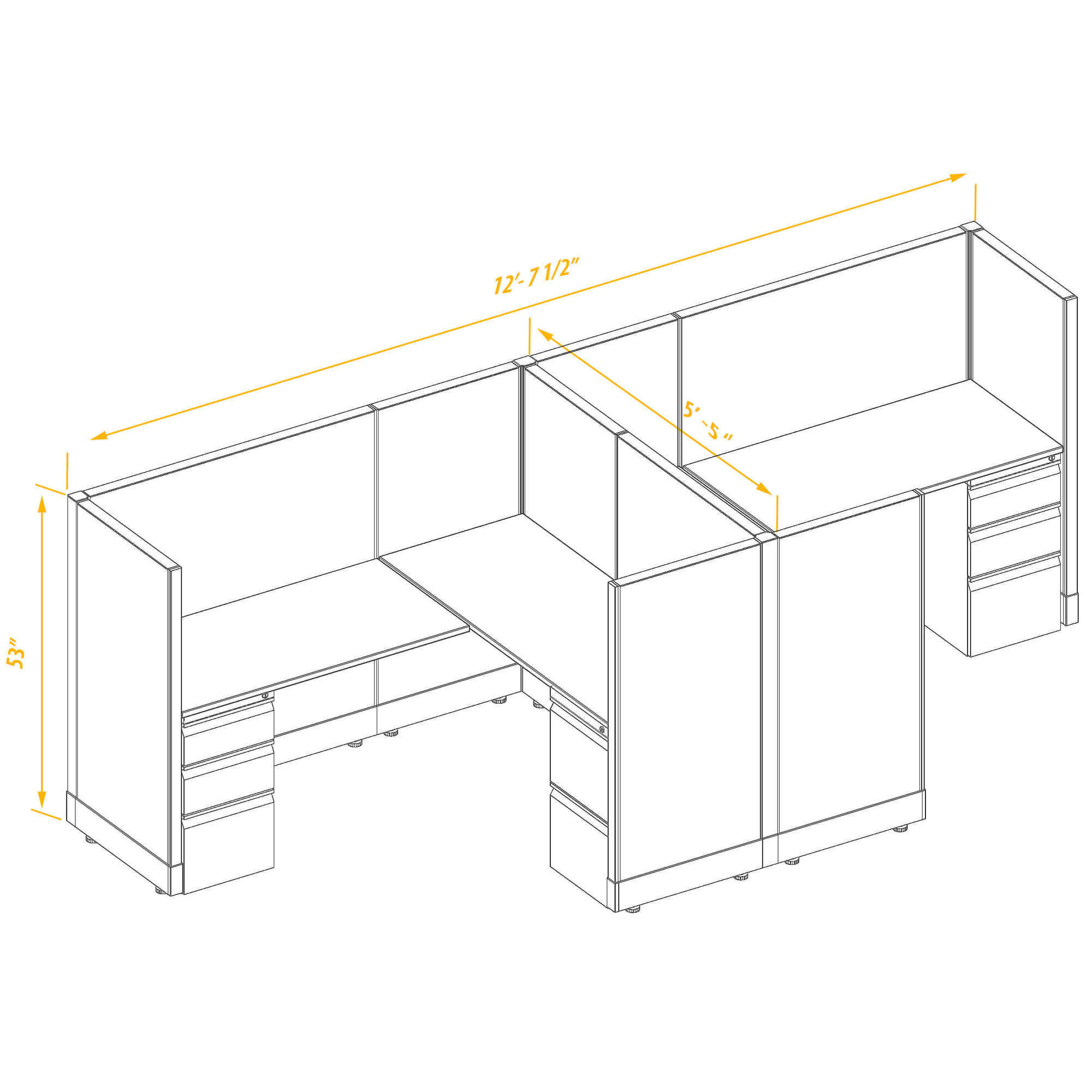 Office workstations CUB 2a 53 56 PSO