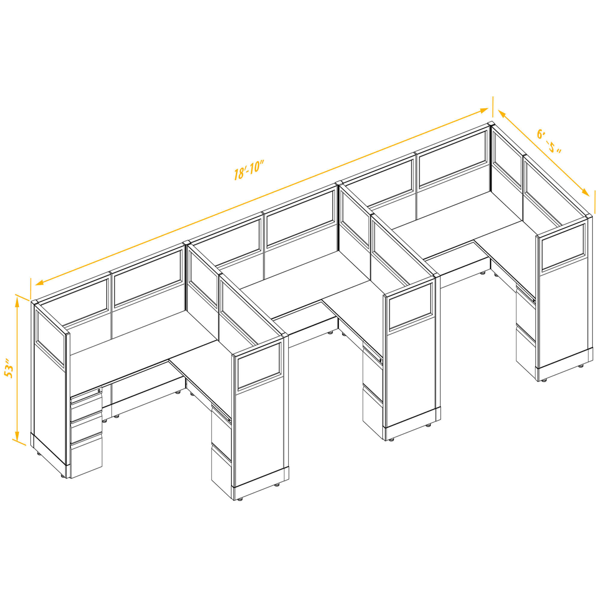 Office workstations CUB 3 53 66 G A PSO