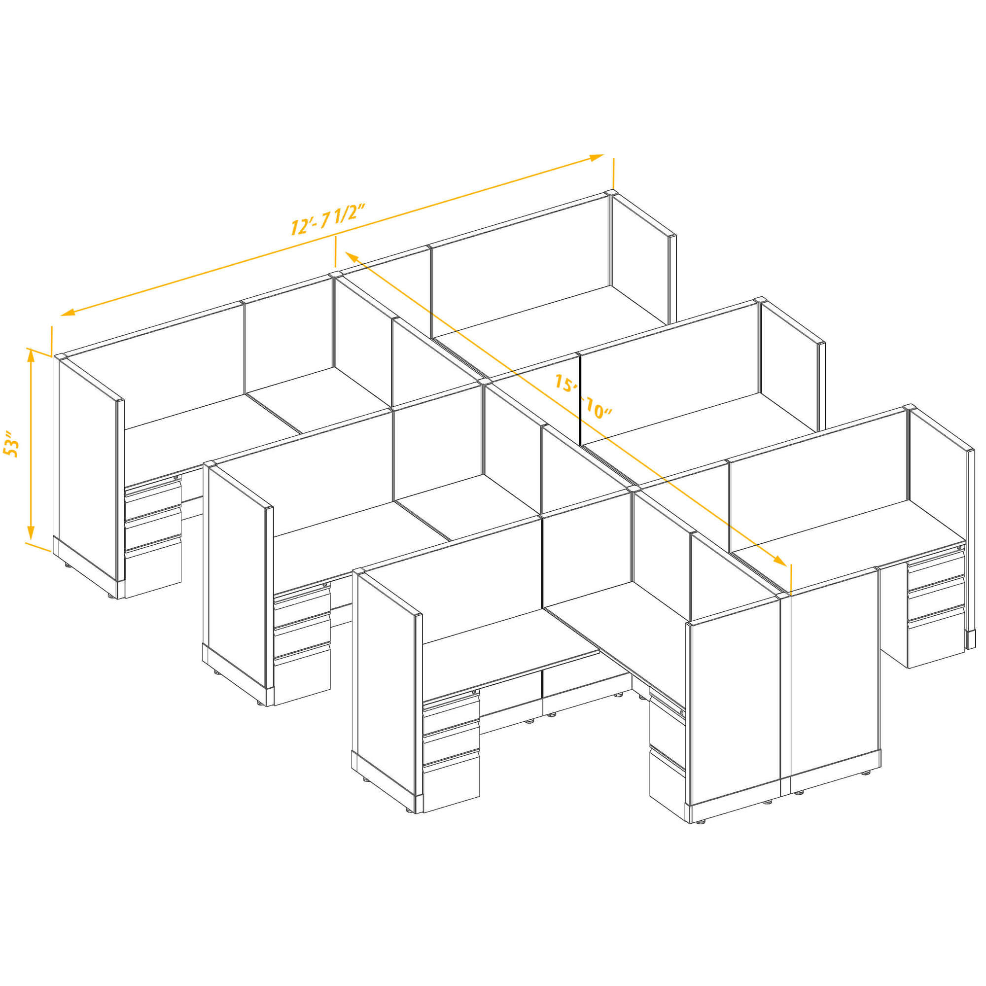 Office workstations CUB 6 53 56 PSO