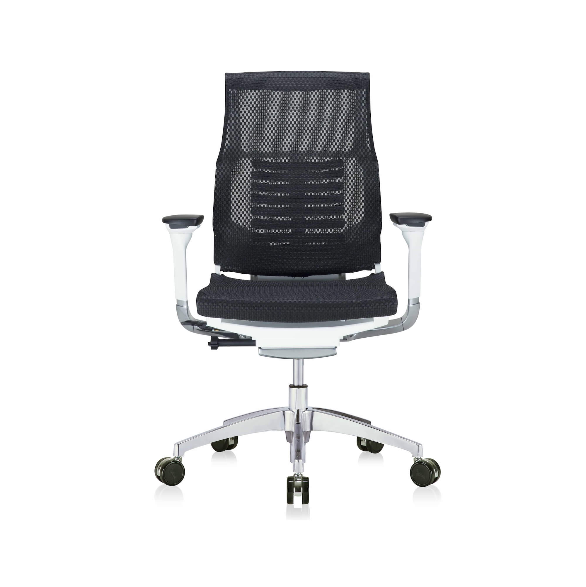 Office furniture chairs office desk chairs executive ergonomic office chair for sciatica black and white frame front view