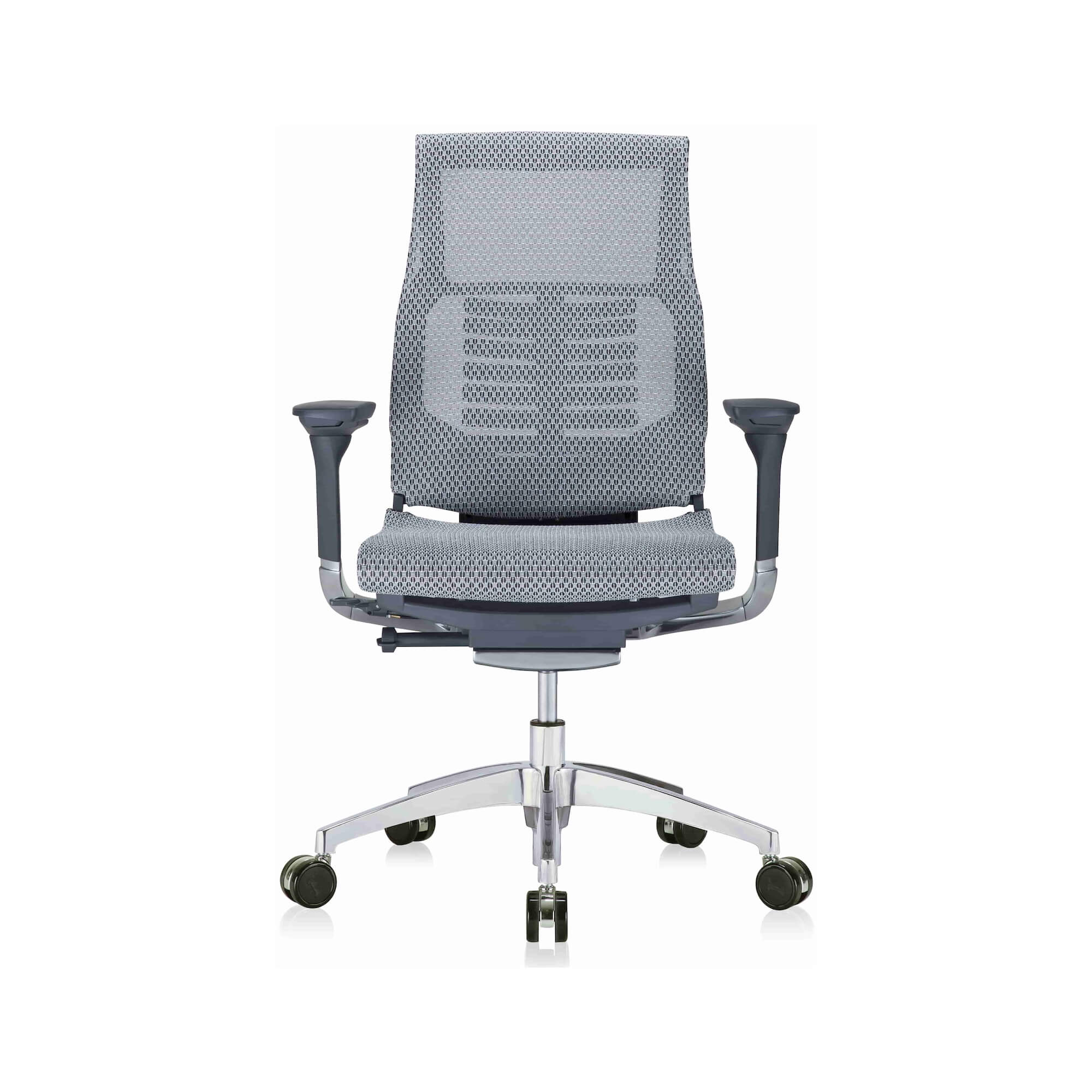Office furniture chairs office desk chairs executive ergonomic office chair for sciatica gray and black frame front view