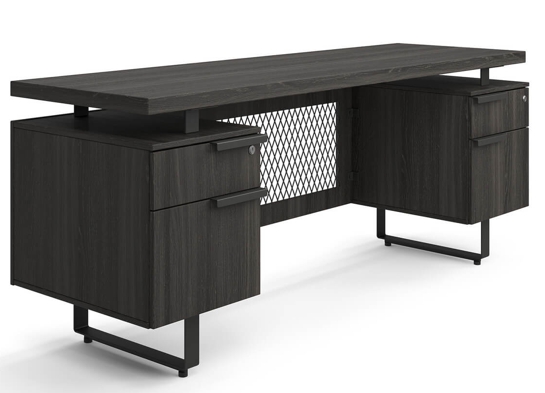 Sit and stand desk sit and stand corner desk credenza angle view 1 Sit and stand desk sit and stand corner desk credenza angle view 1
