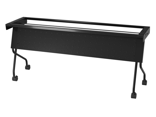 Training table base with modesty 6x2 black