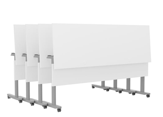 Training table with t leg 6x2 white gray 11